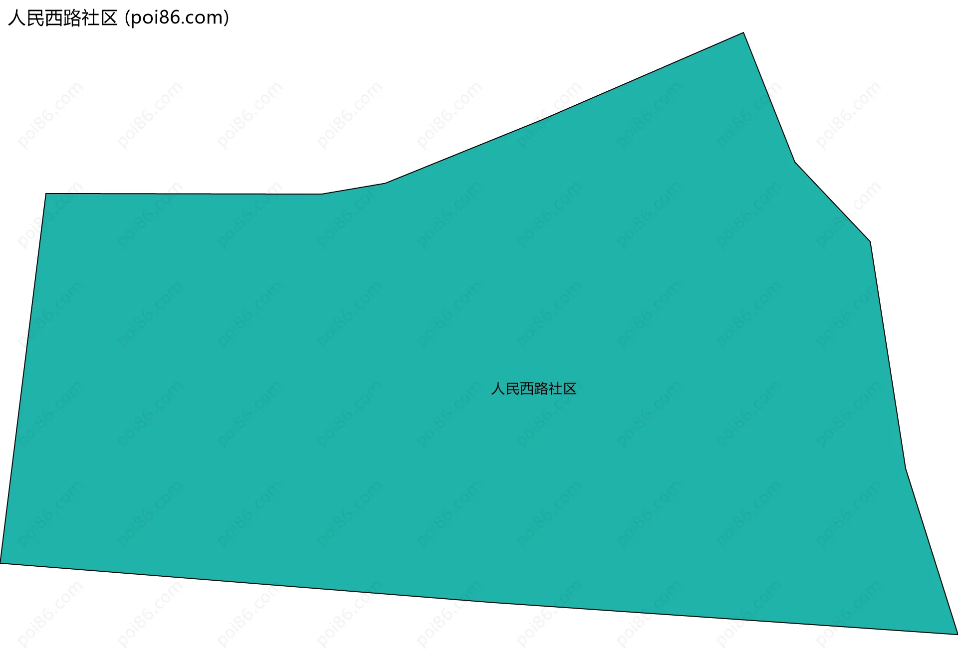 人民西路社区边界地图