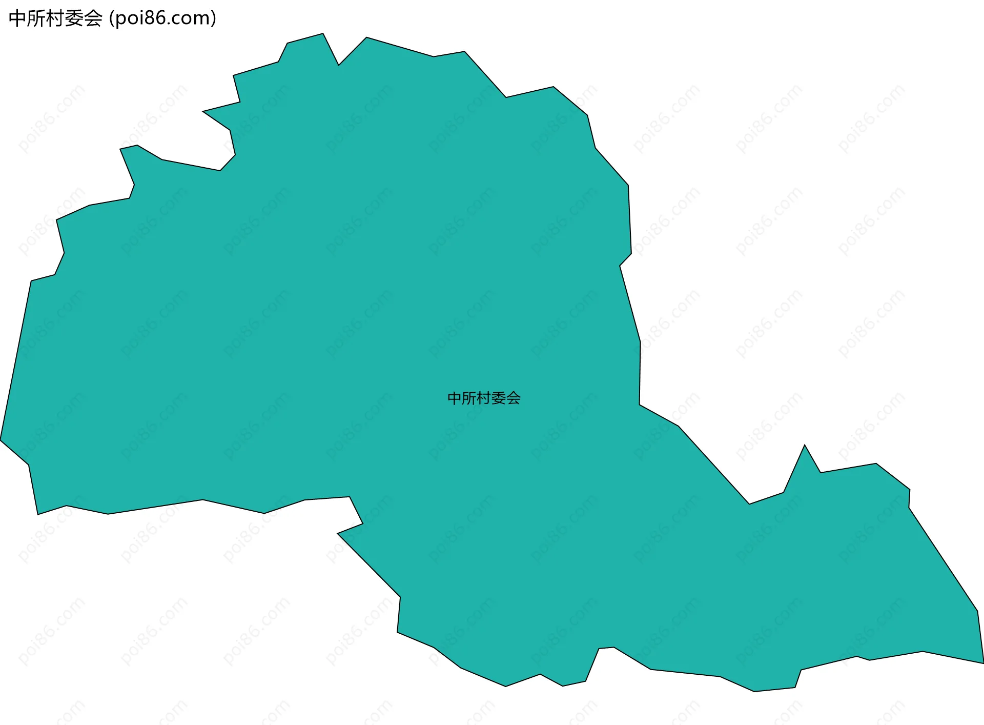 中所村委会边界地图