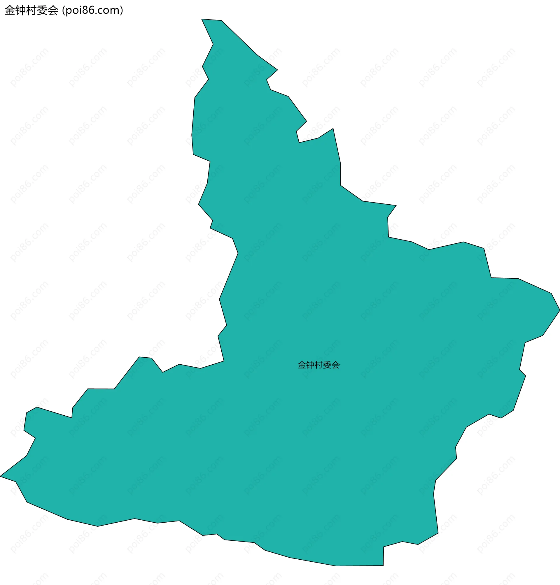 金钟村委会边界地图