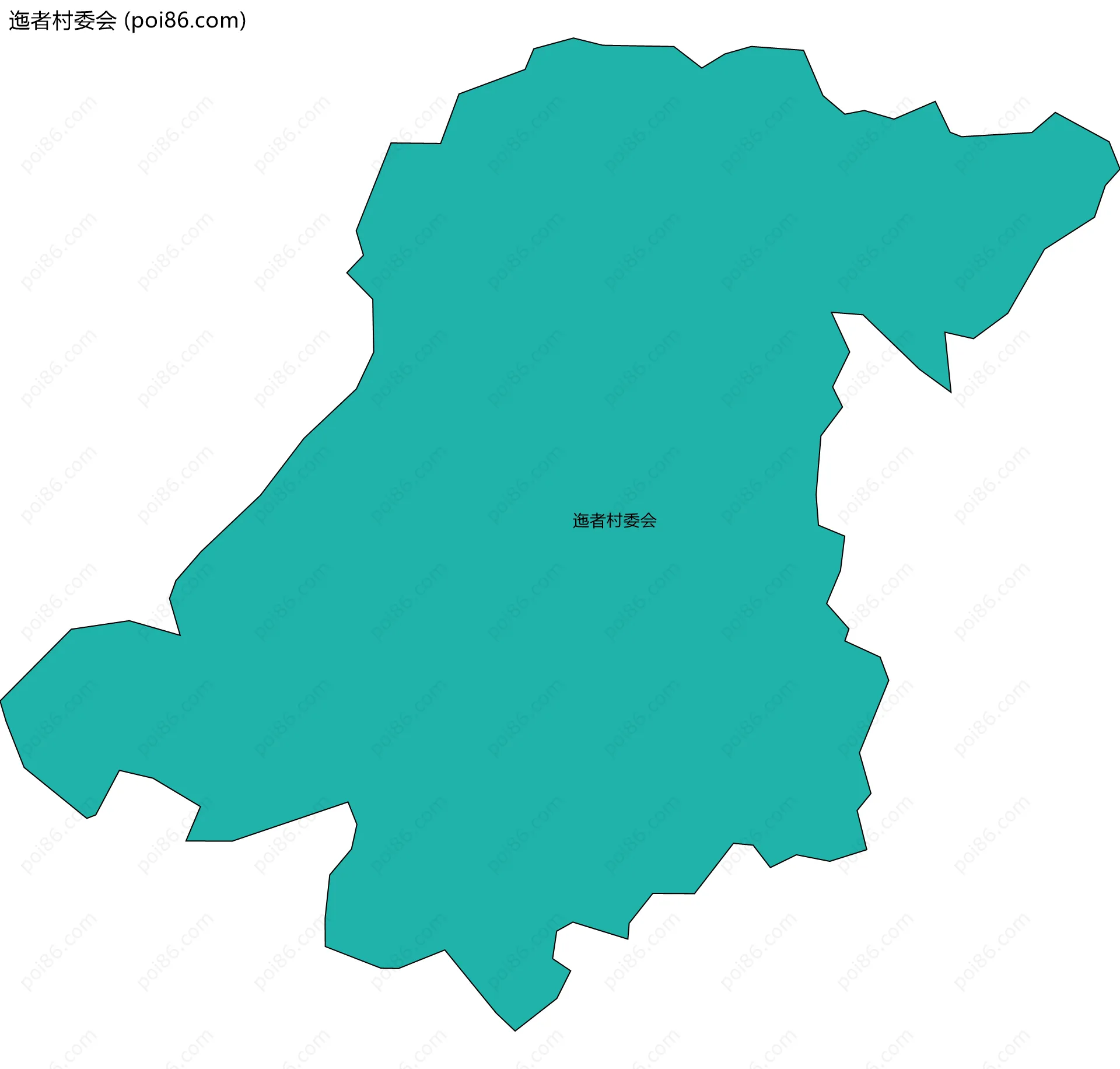 迤者村委会边界地图