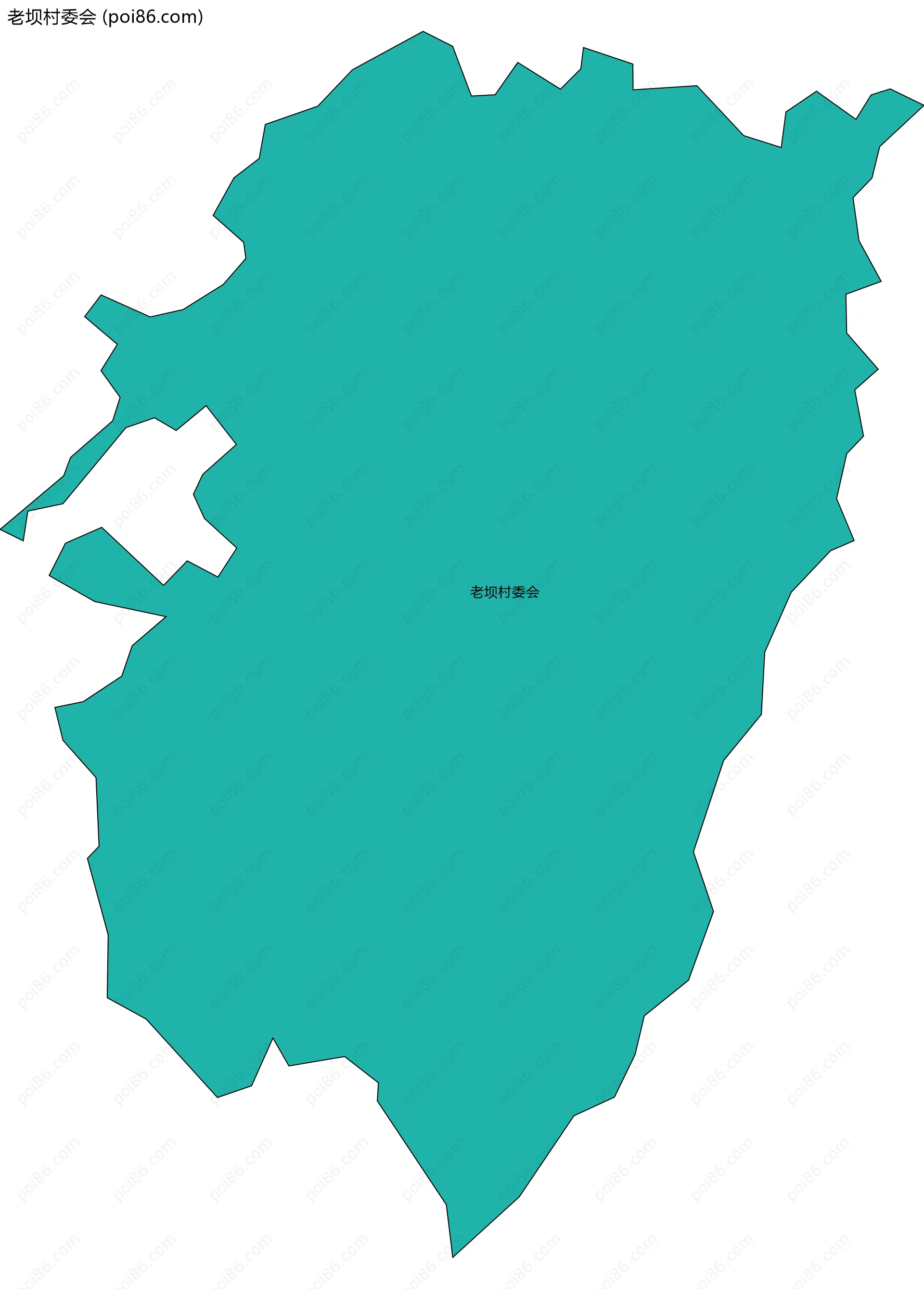 老坝村委会边界地图