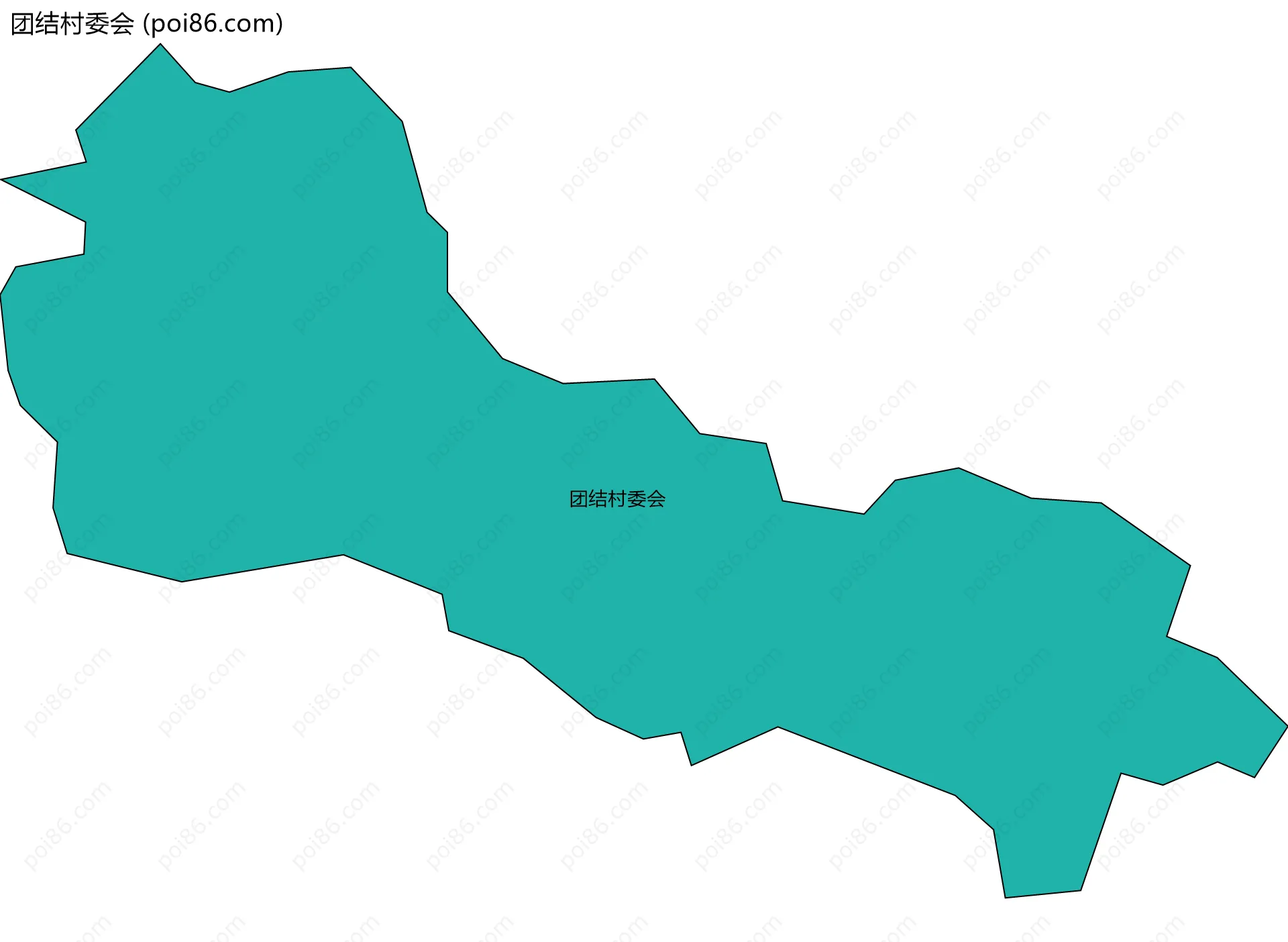 团结村委会边界地图