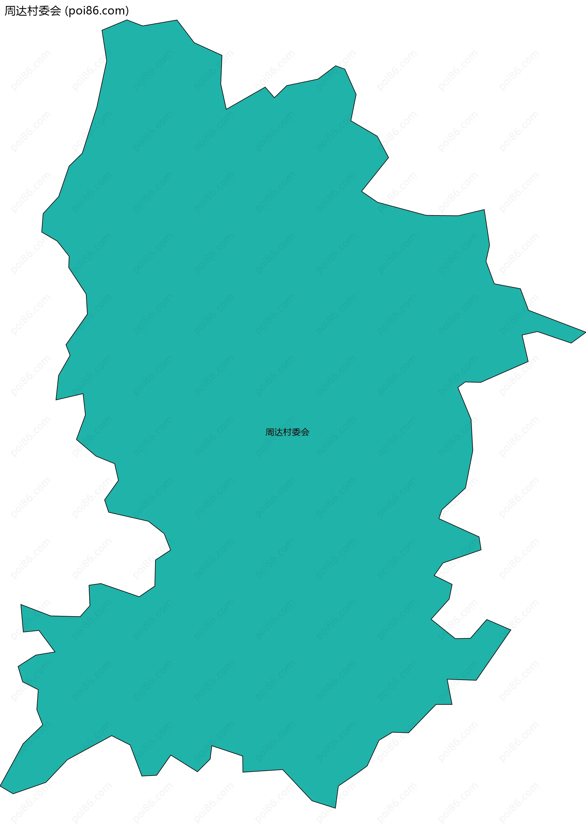 周达村委会边界地图