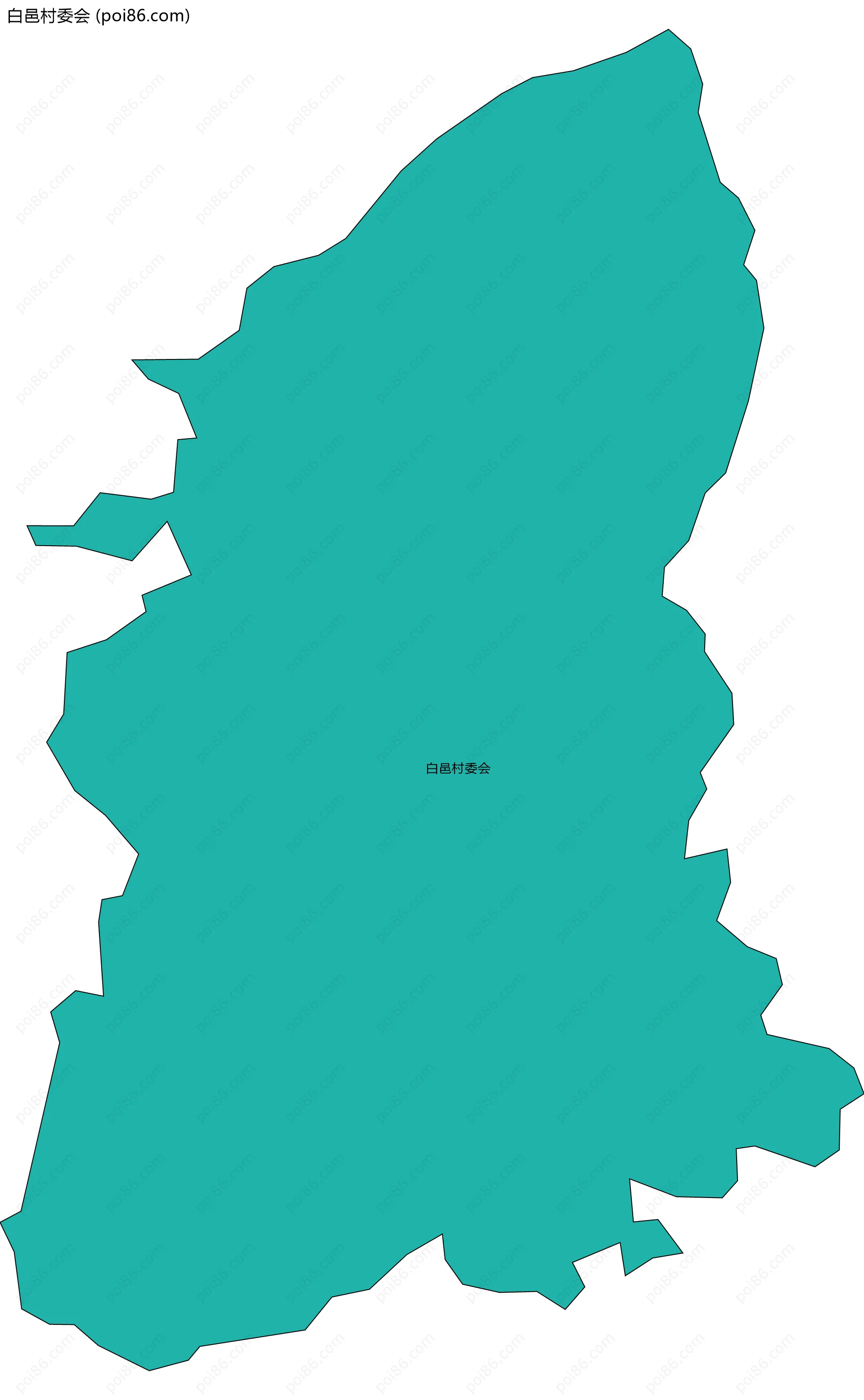 白邑村委会边界地图