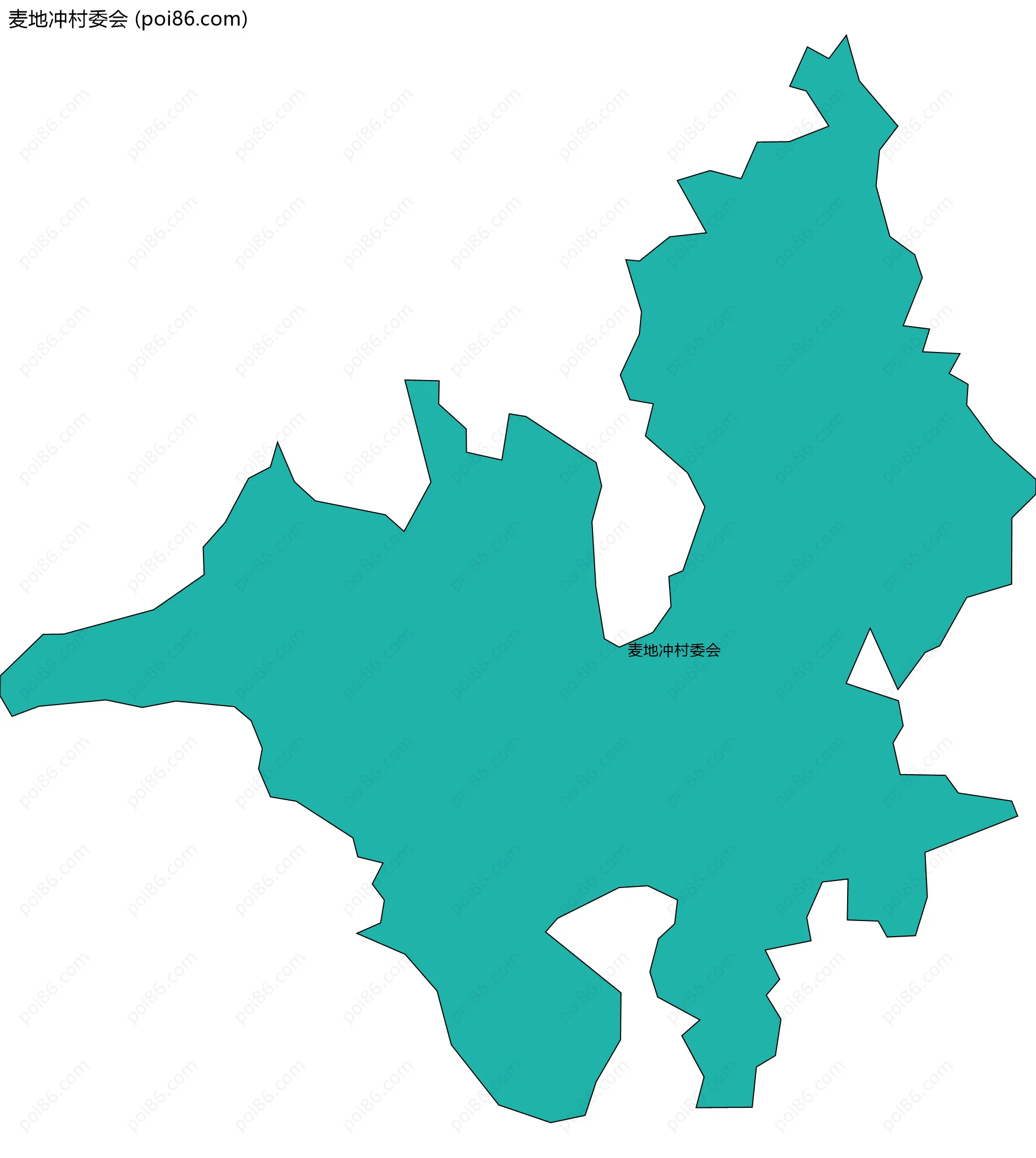 麦地冲村委会边界地图