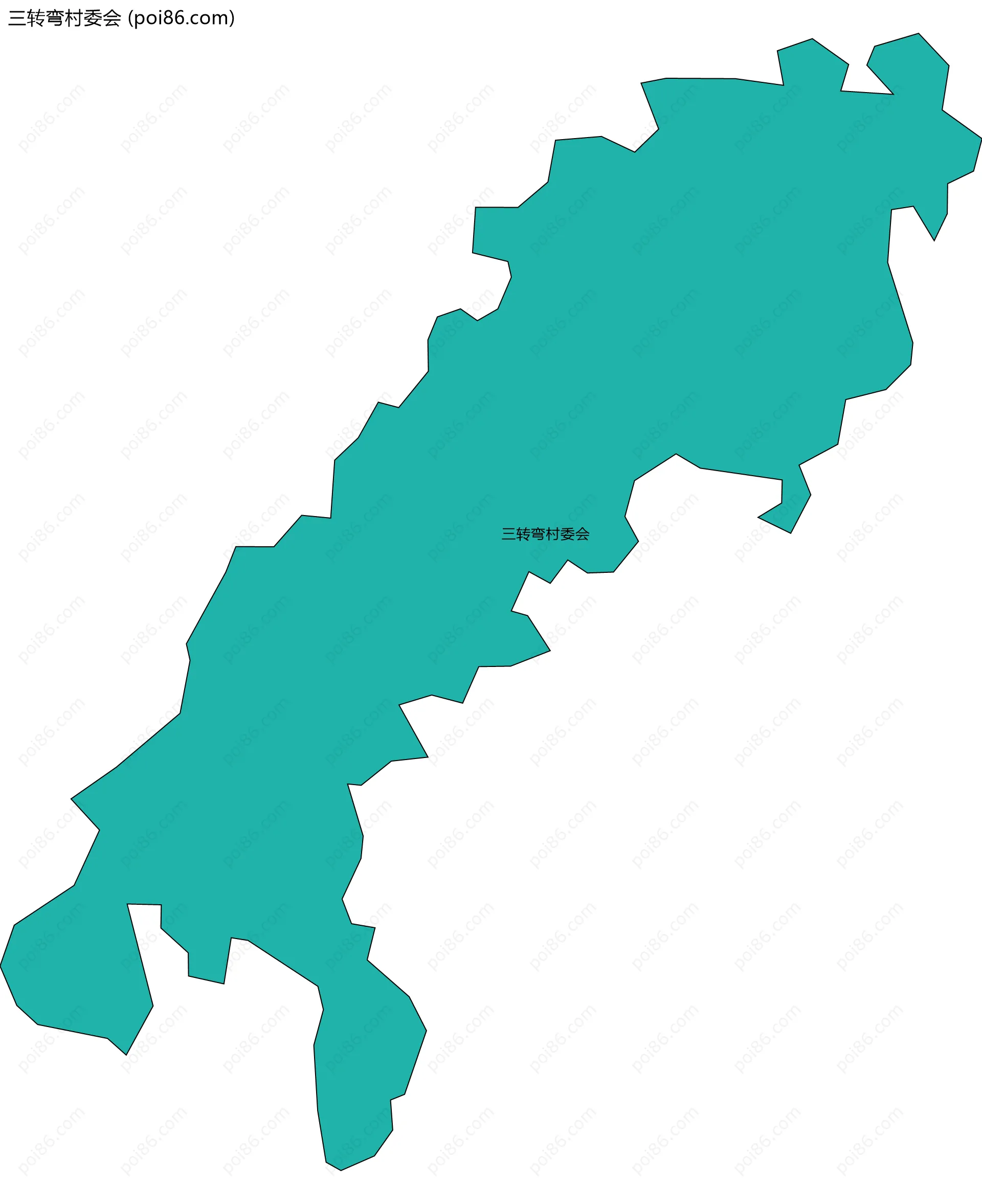 三转弯村委会边界地图