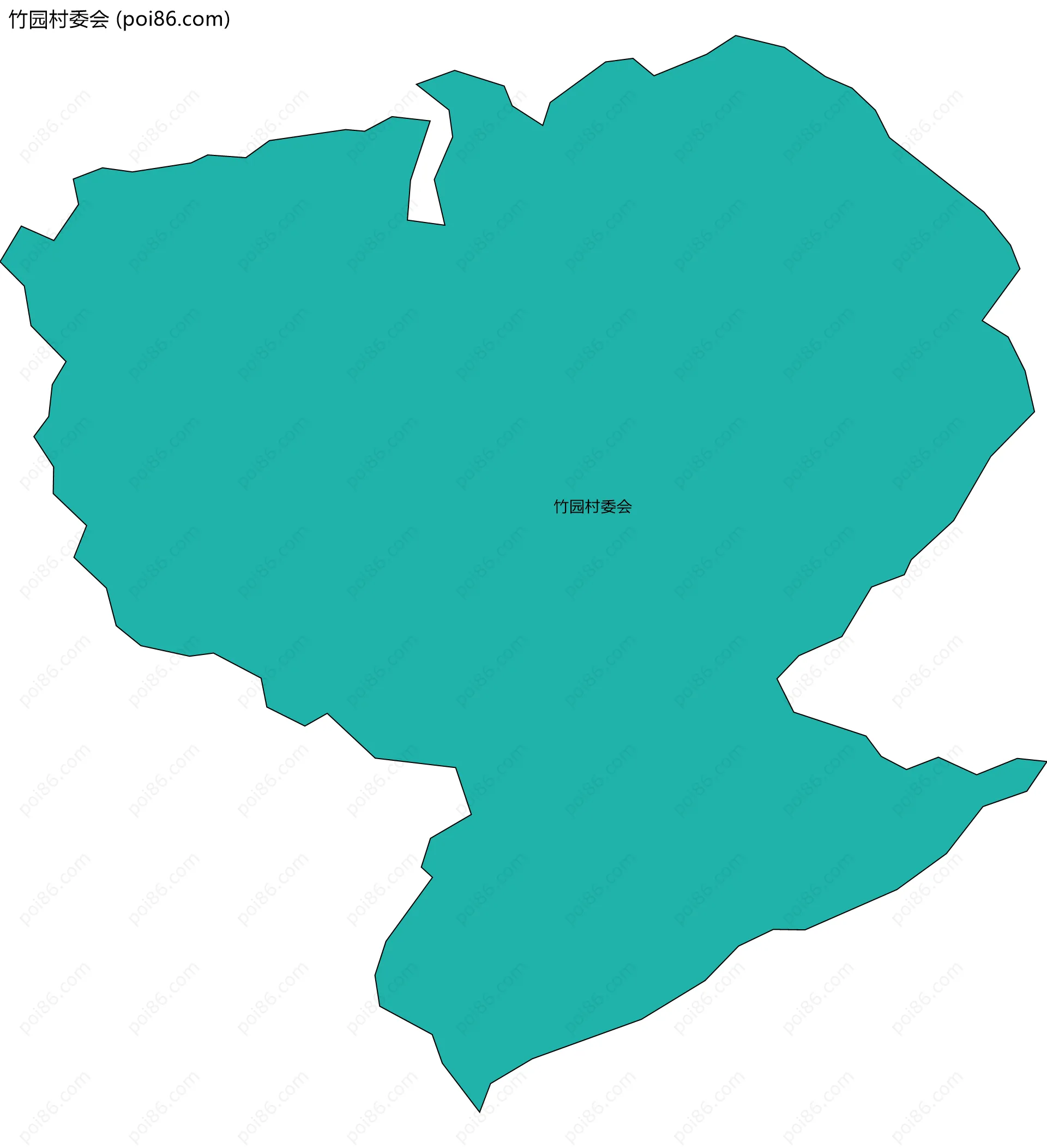 竹园村委会边界地图