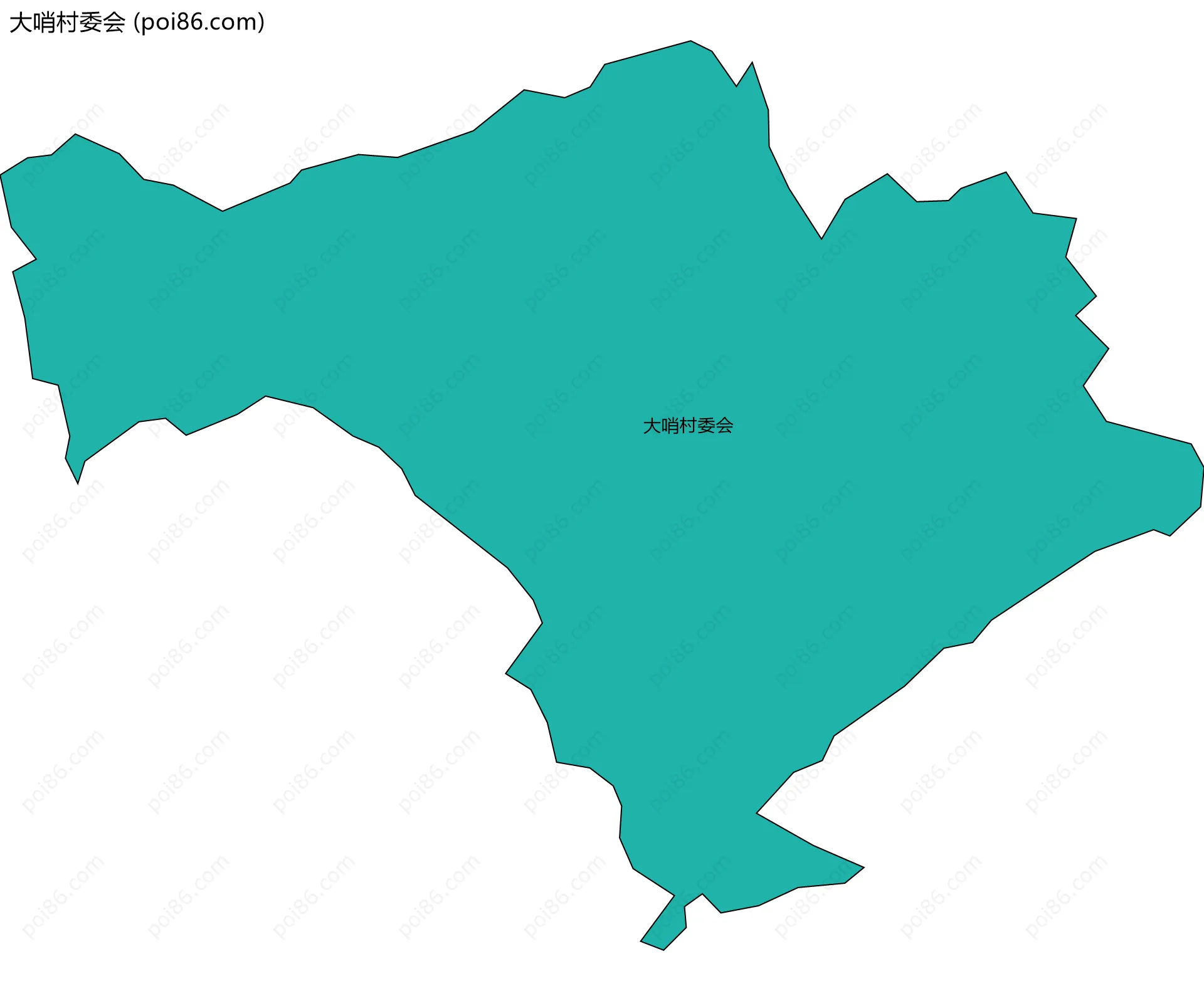 大哨村委会边界地图