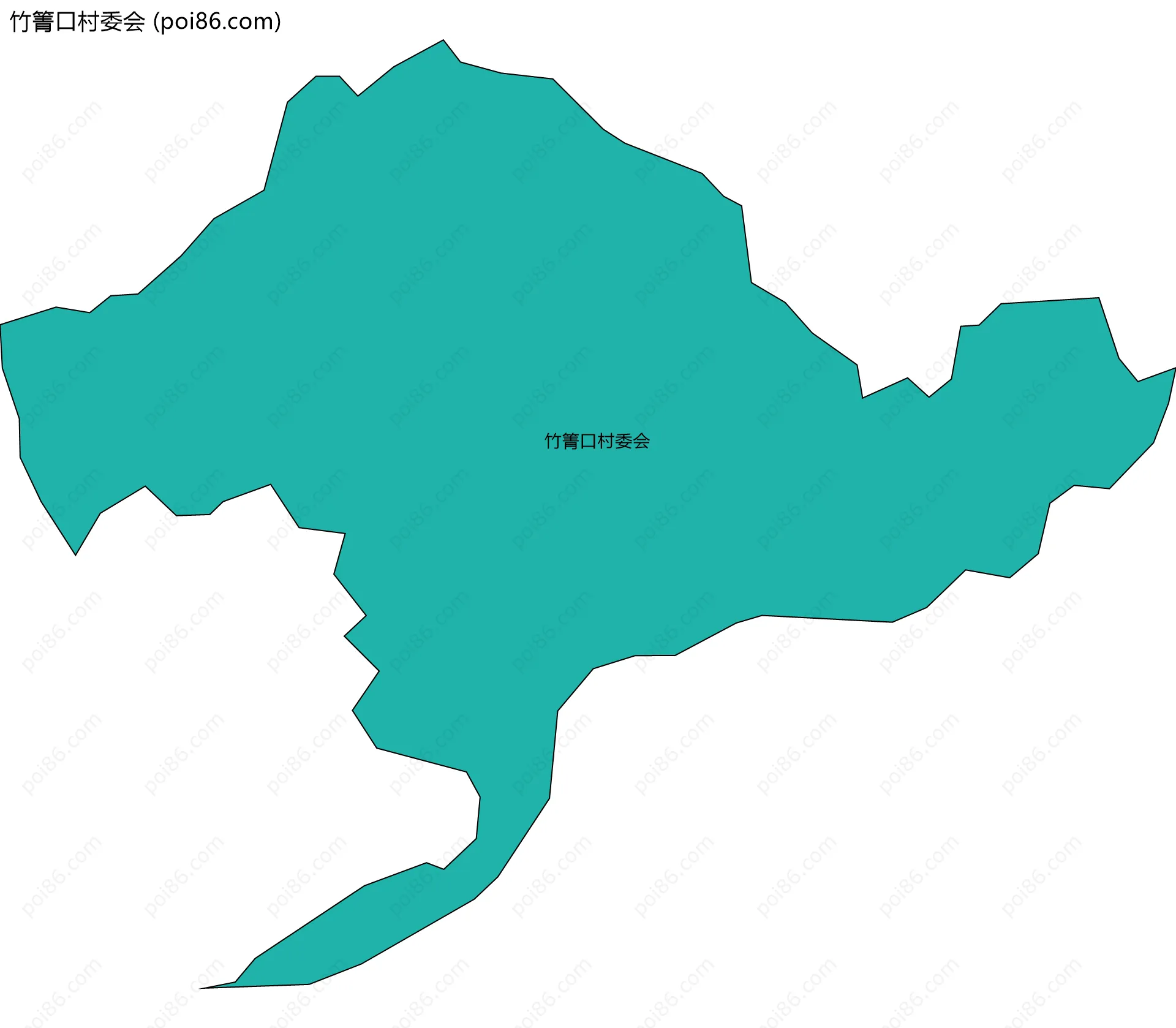竹箐口村委会边界地图
