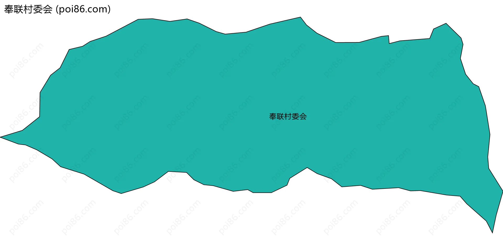 奉联村委会边界地图