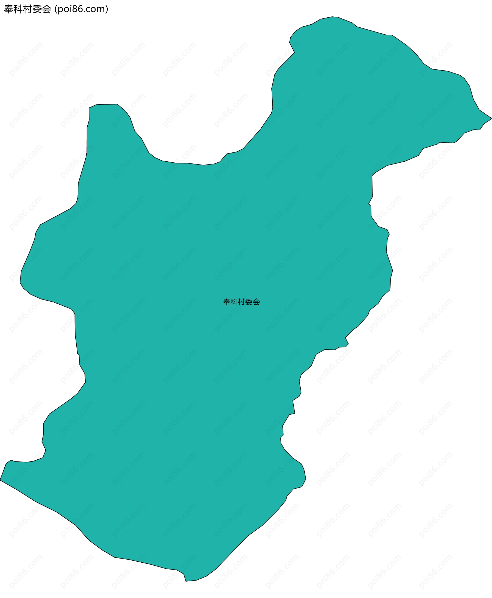 奉科村委会边界地图