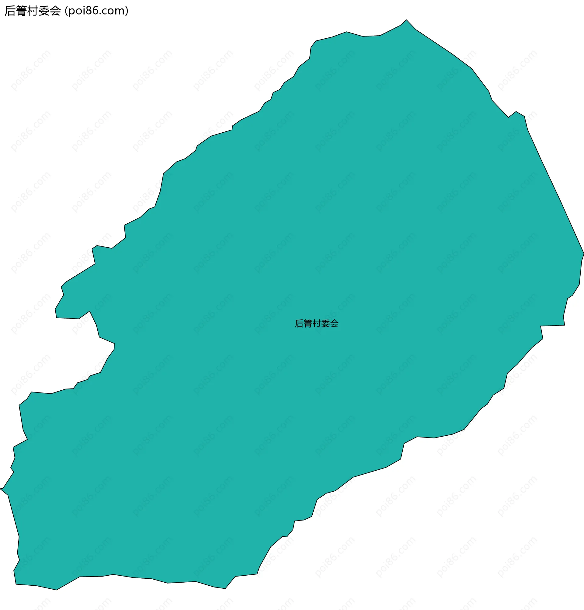 后箐村委会边界地图