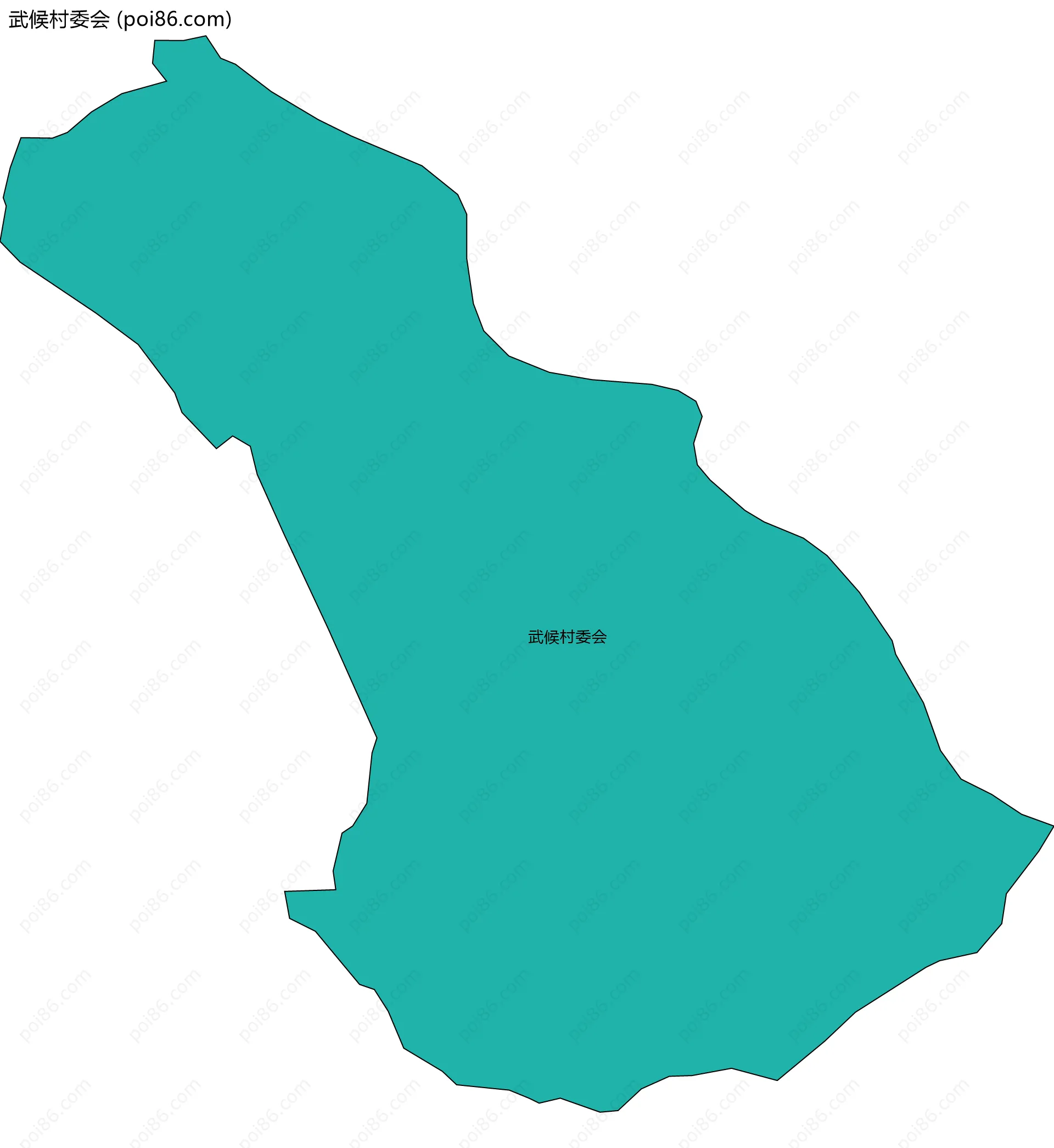 武候村委会边界地图