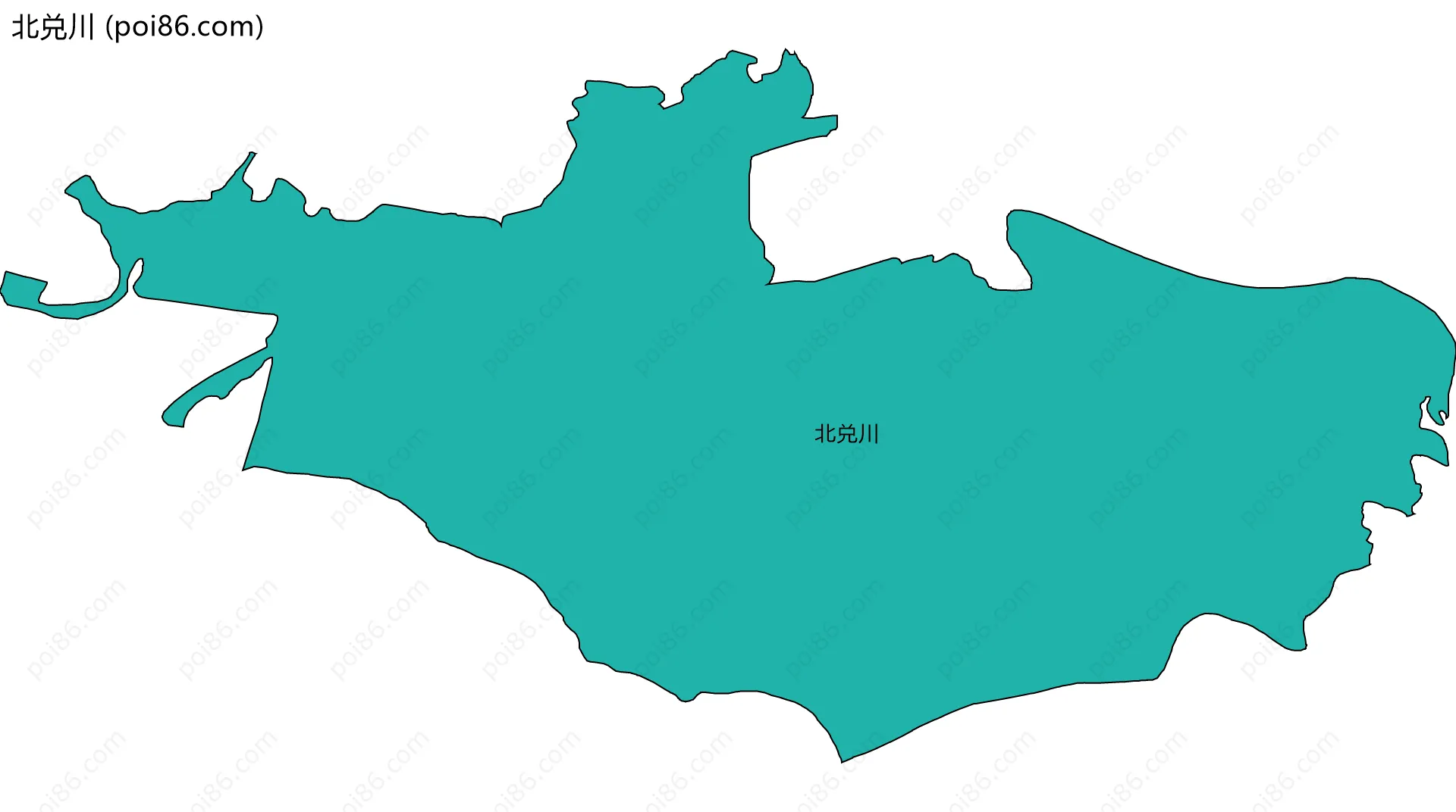 北兑川边界地图