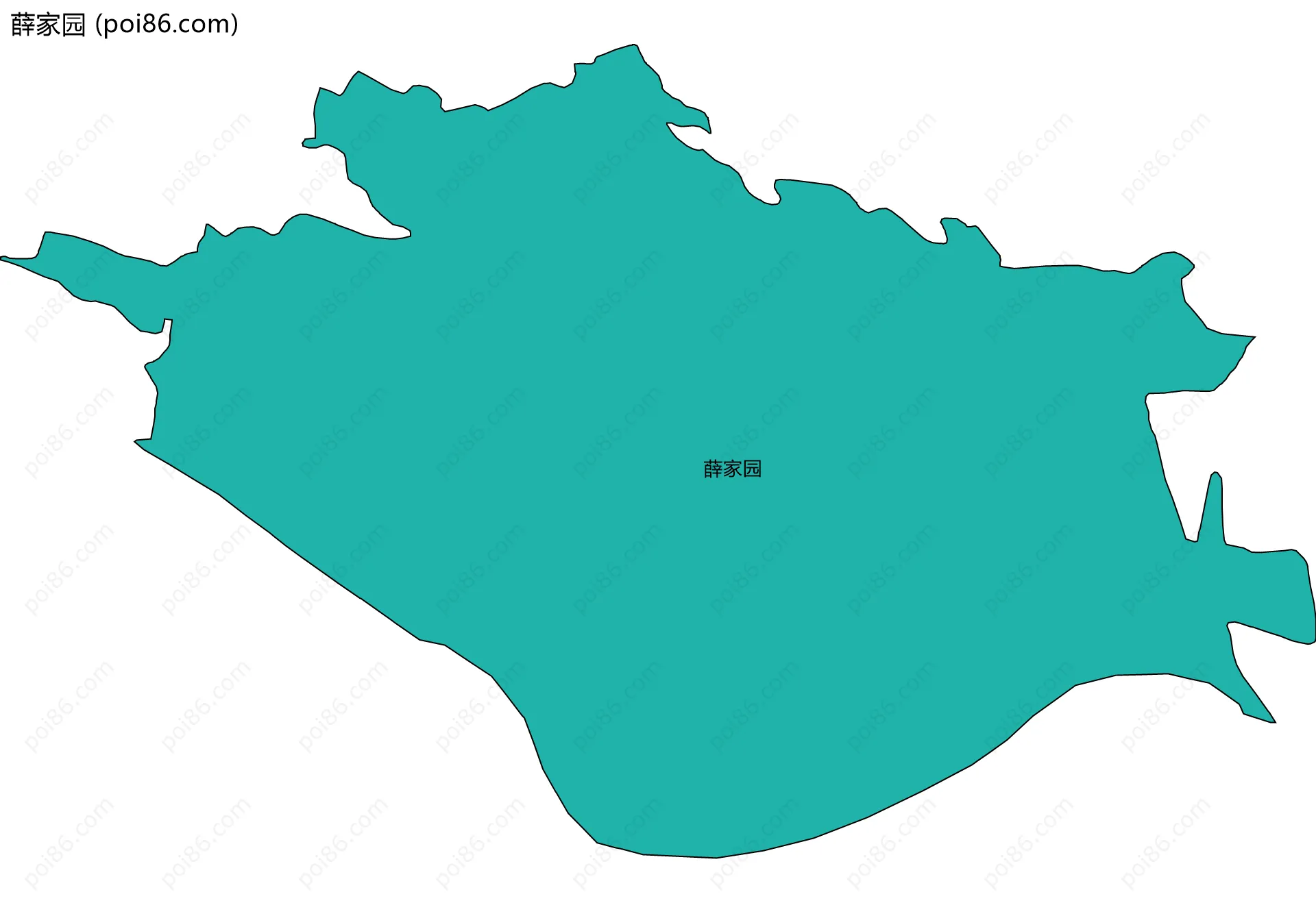 薛家园边界地图