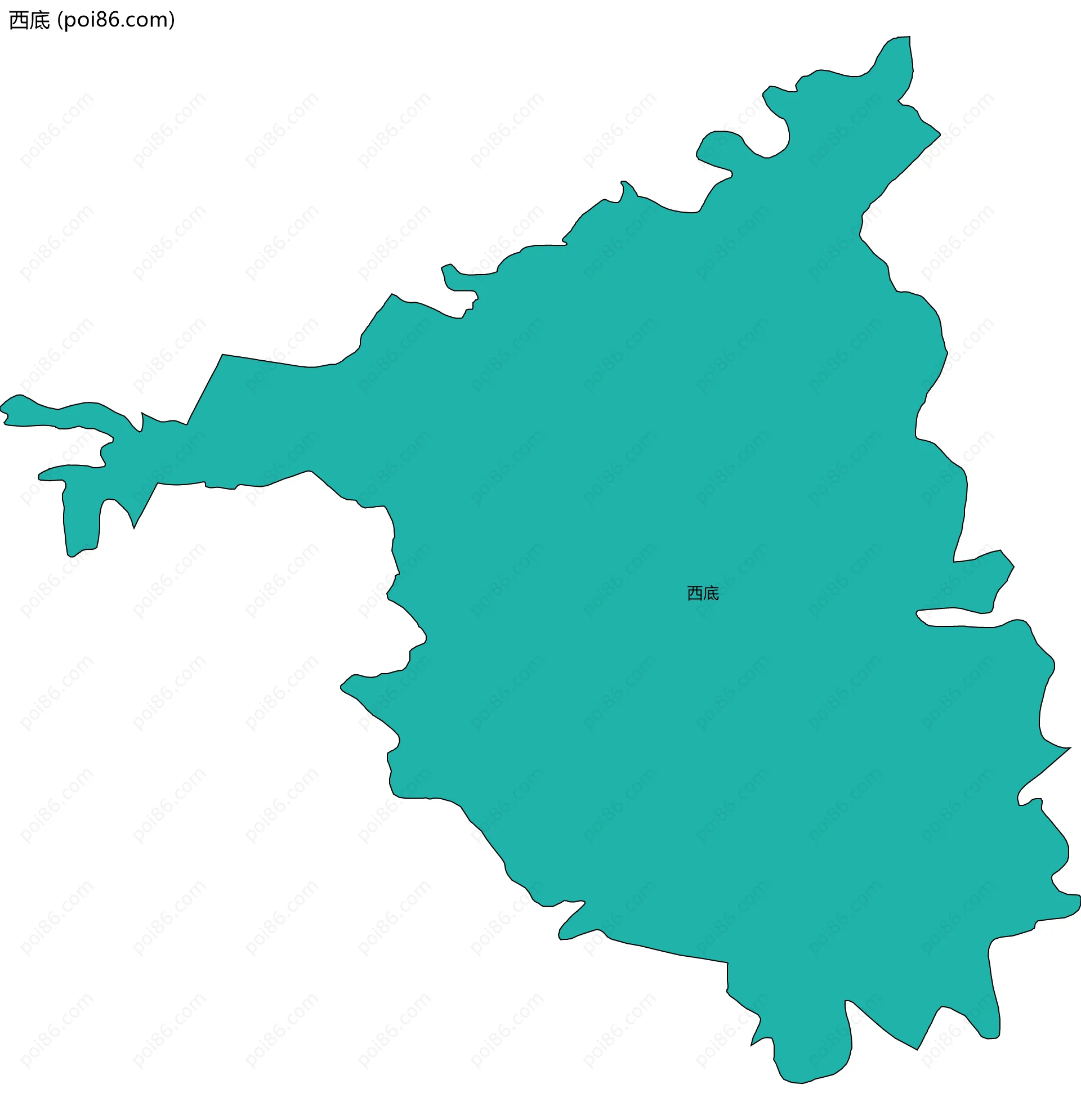 西底边界地图