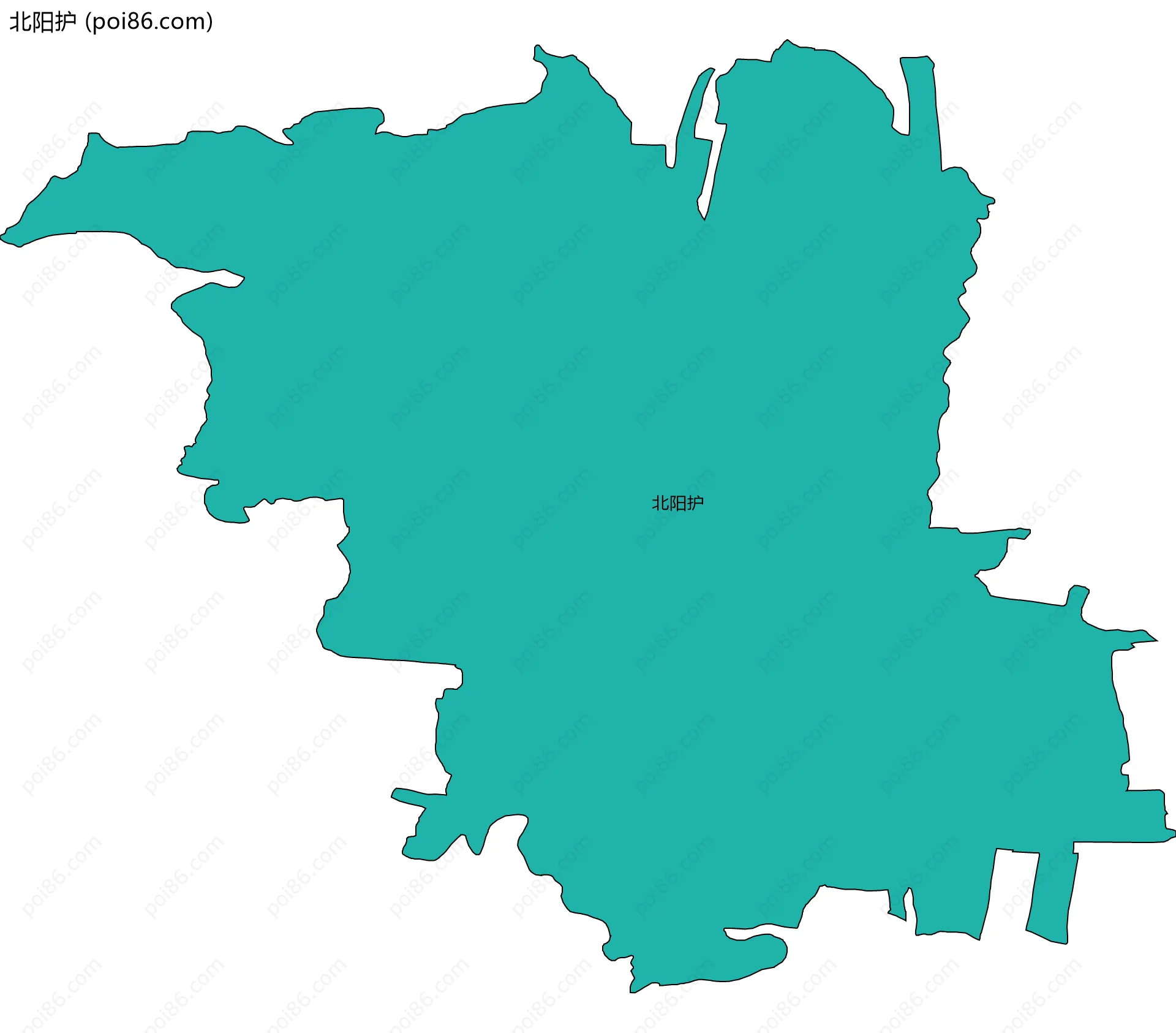 北阳护边界地图