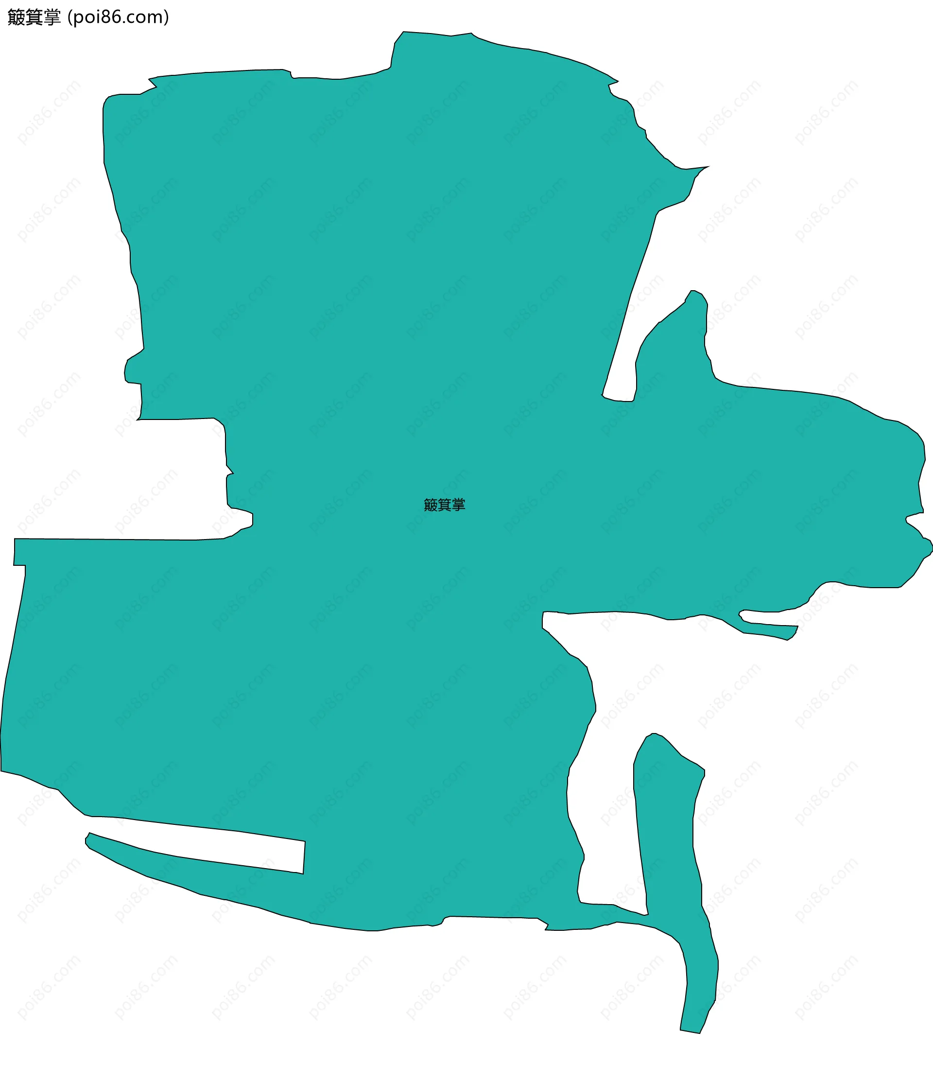 簸箕掌边界地图