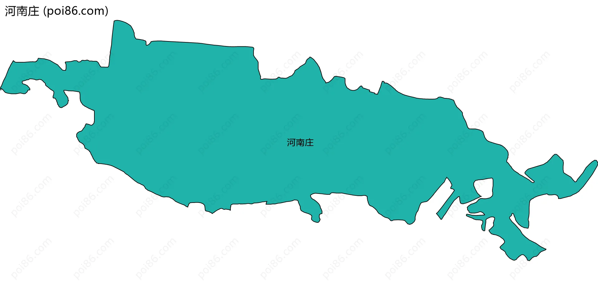 河南庄边界地图