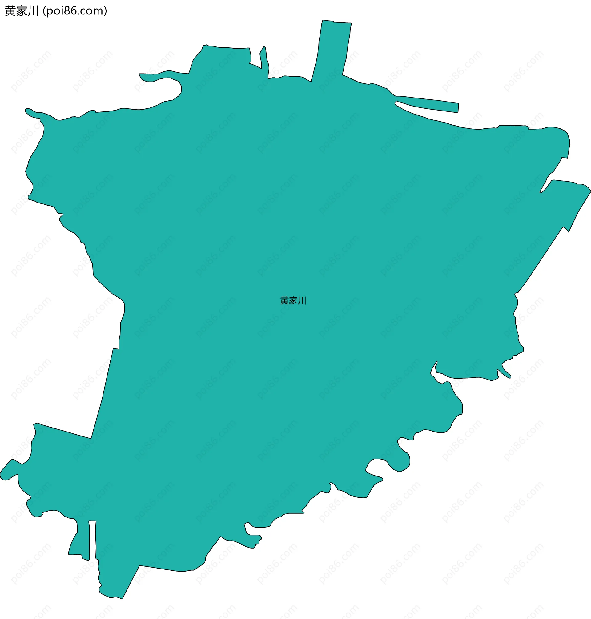 黄家川边界地图