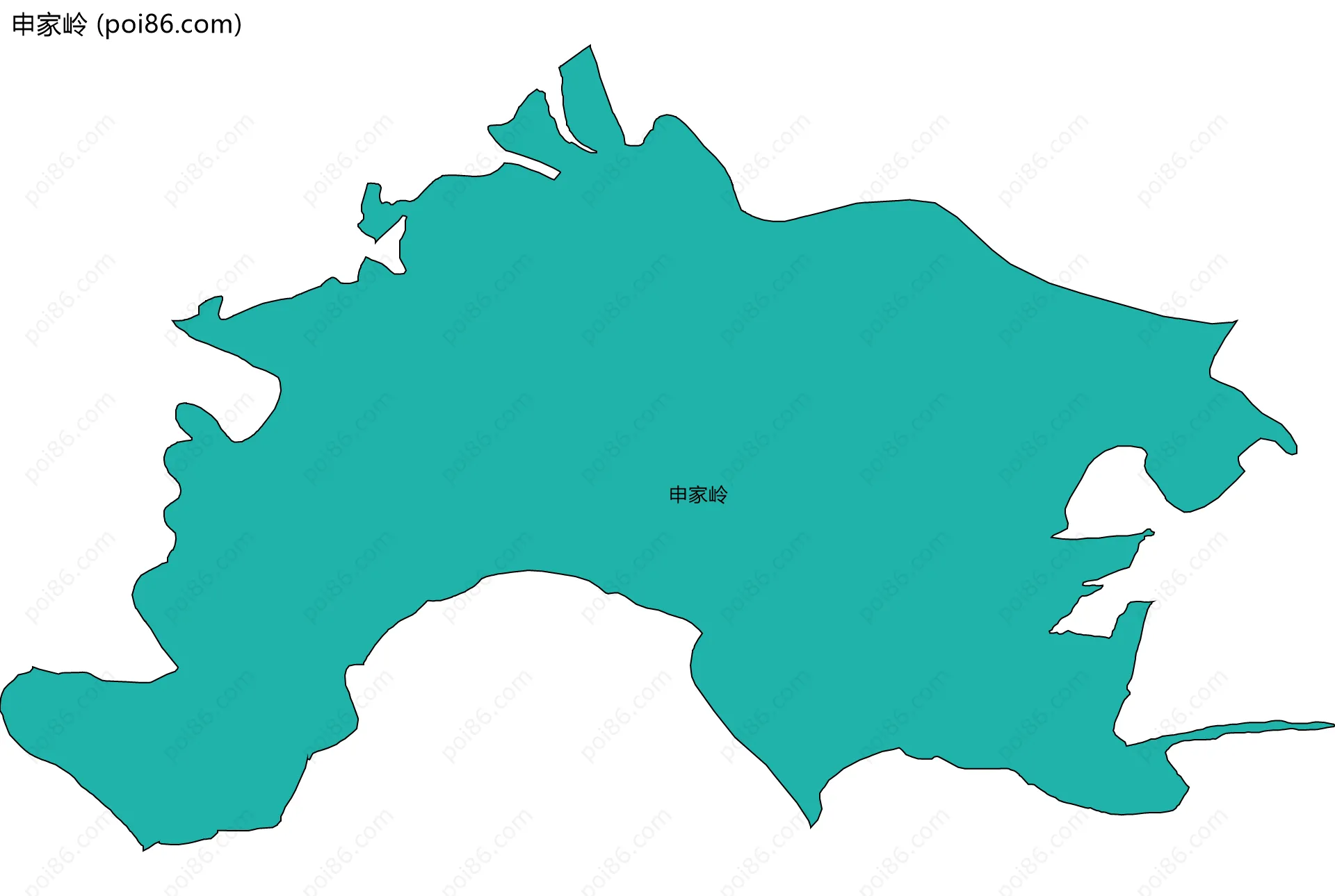 申家岭边界地图