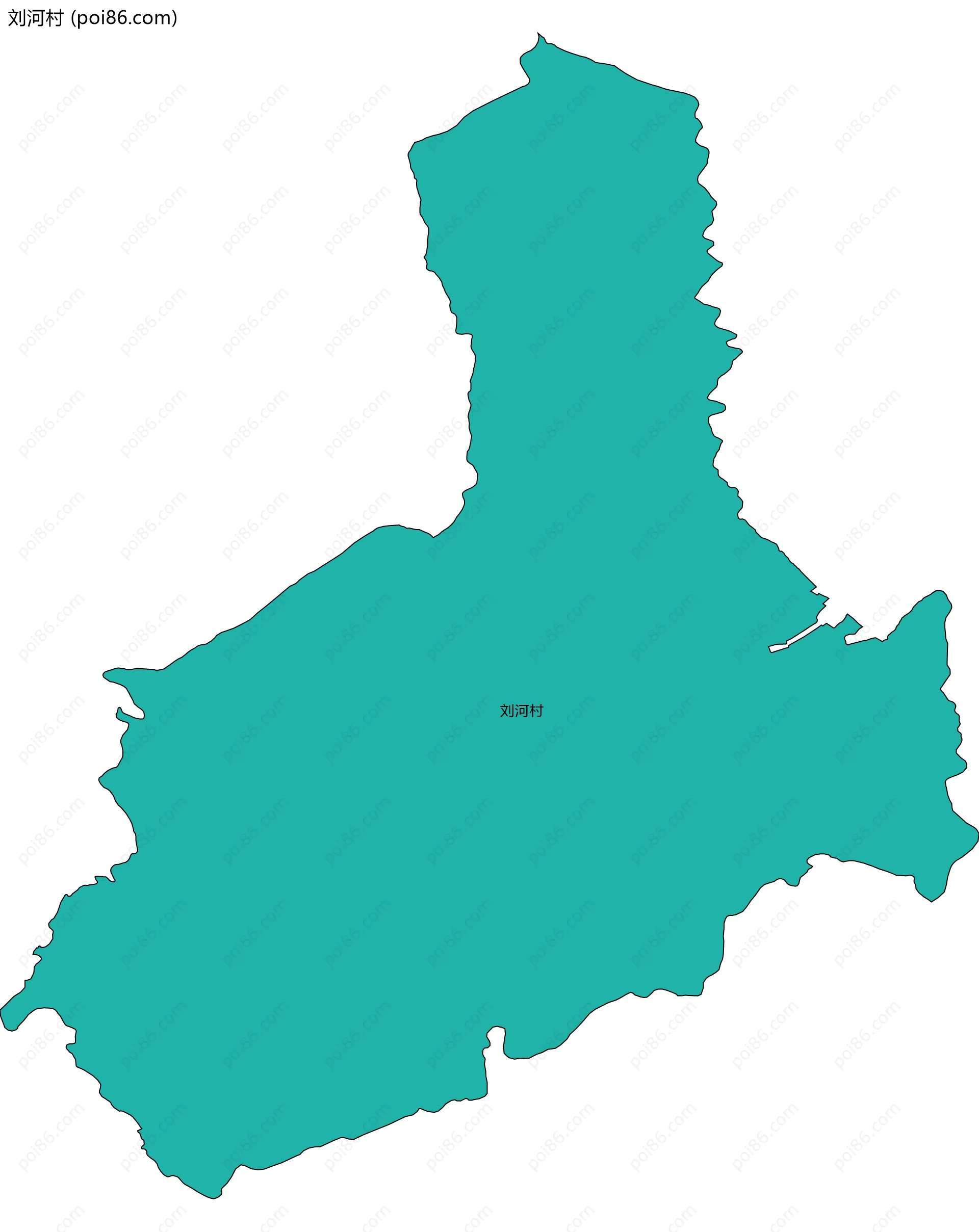 刘河村边界地图