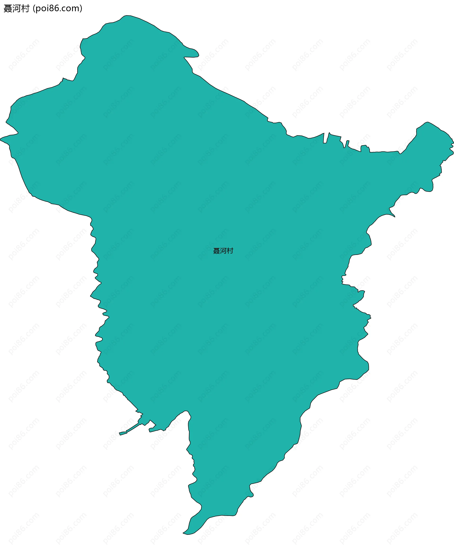 聂河村边界地图