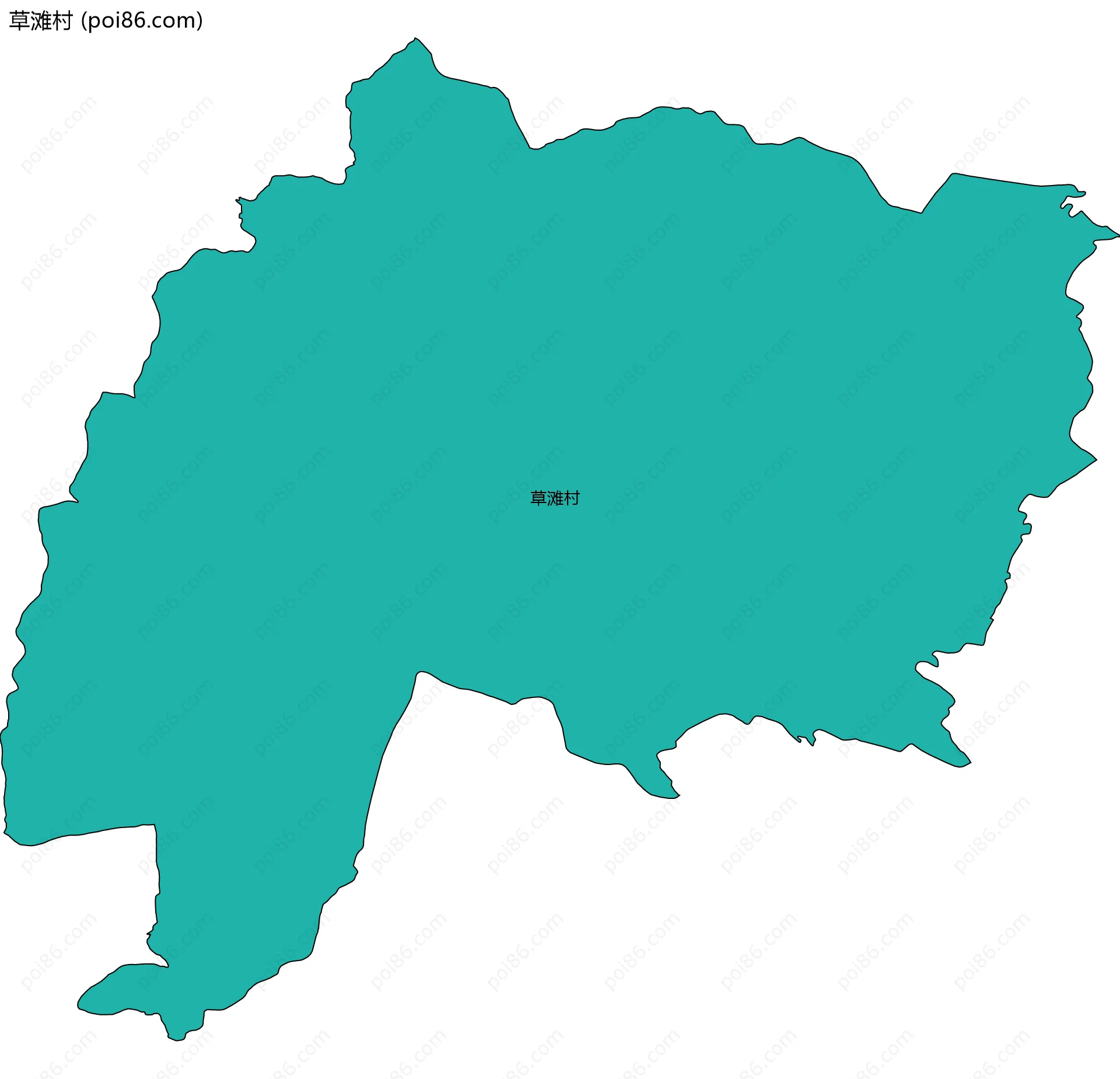 草滩村边界地图