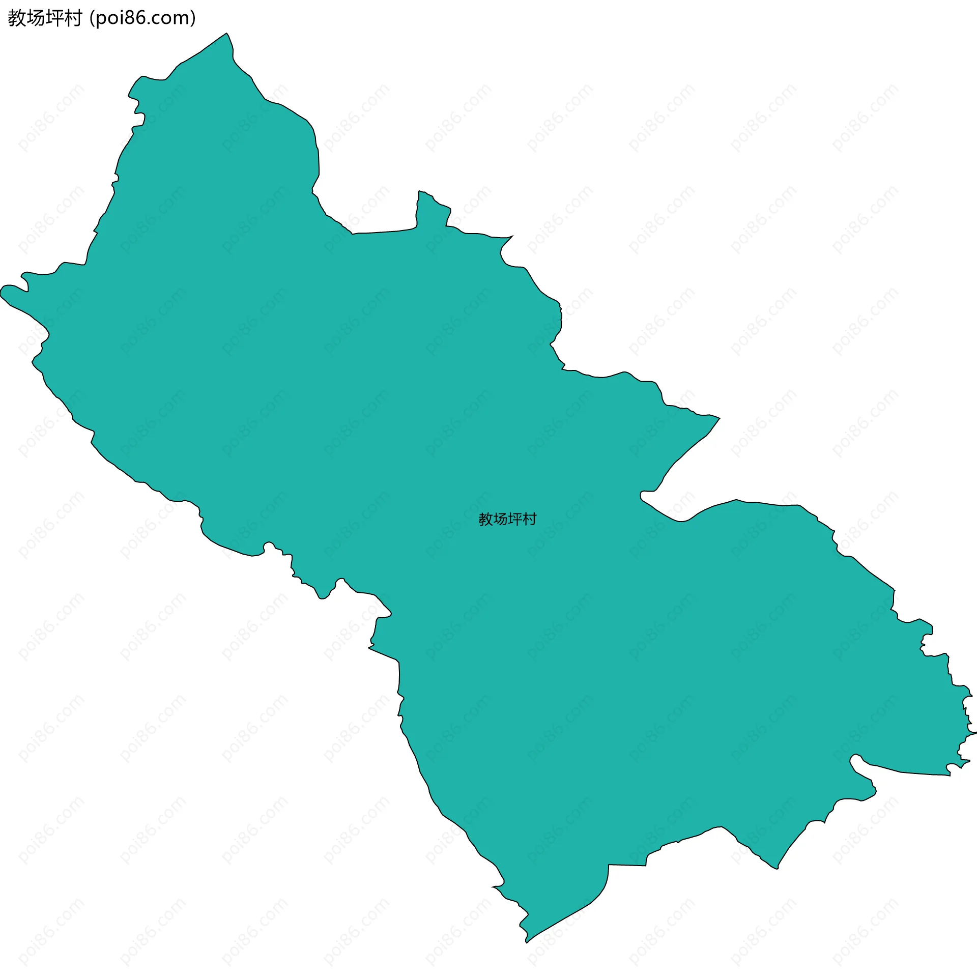 教场坪村边界地图