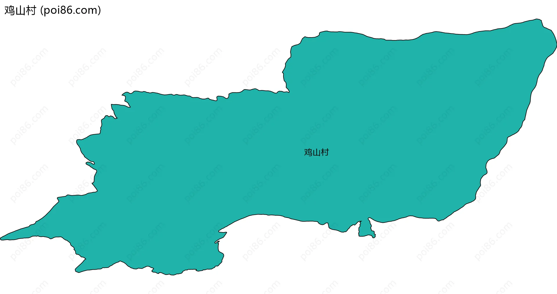 鸡山村边界地图