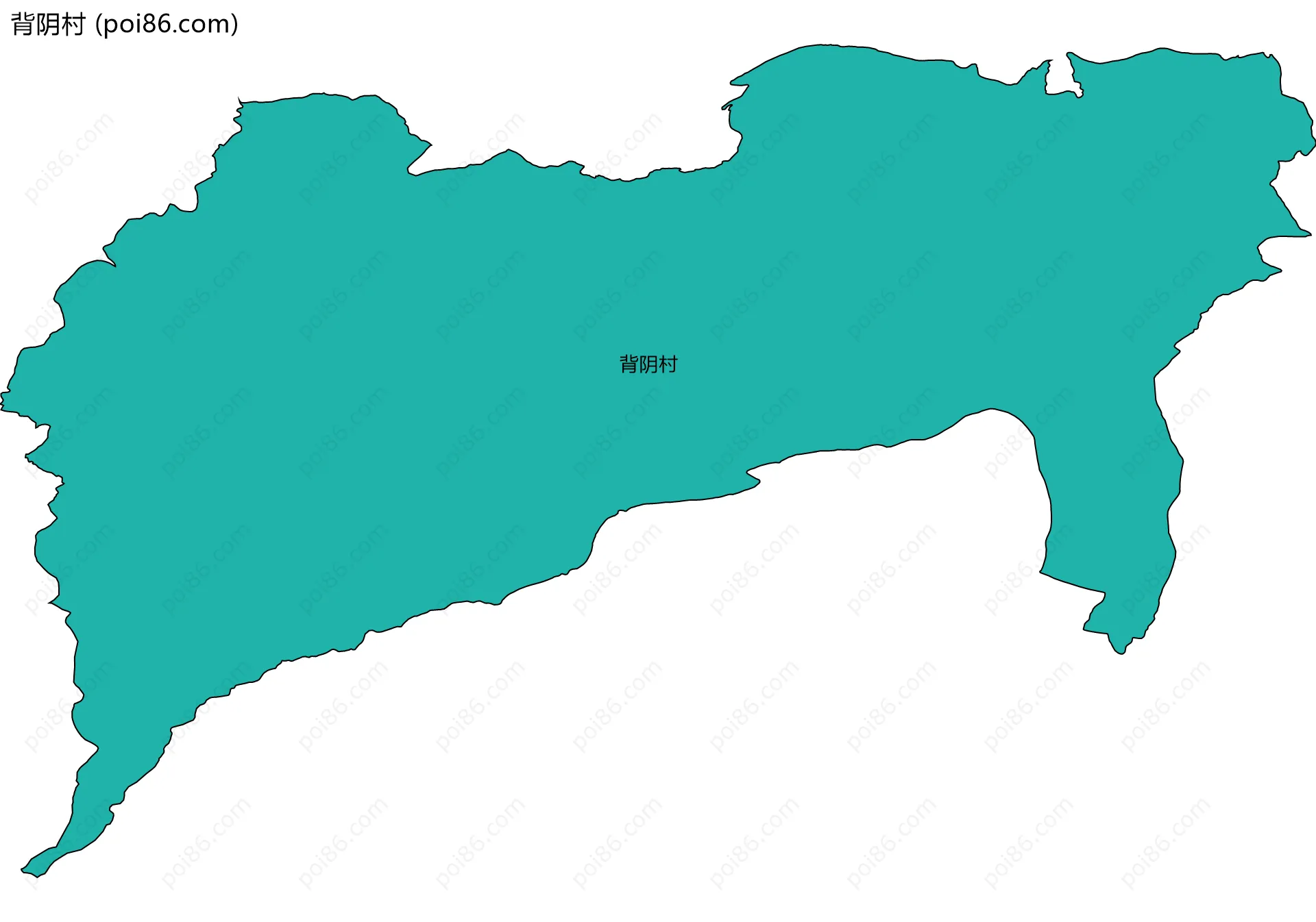 背阴村边界地图