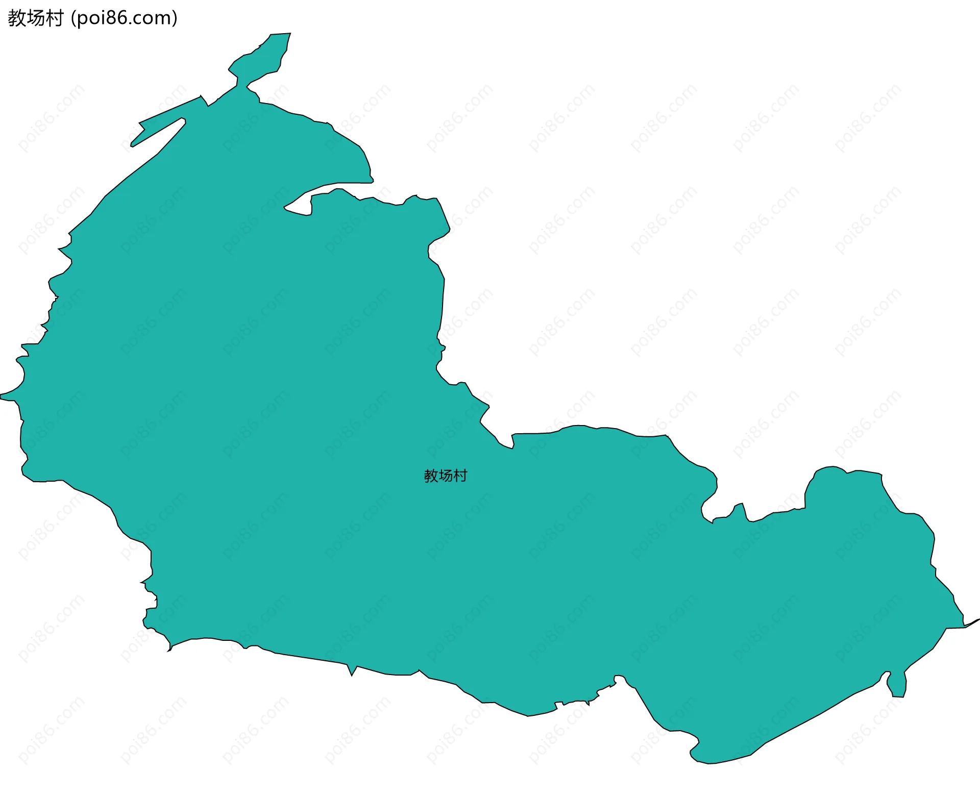 教场村边界地图