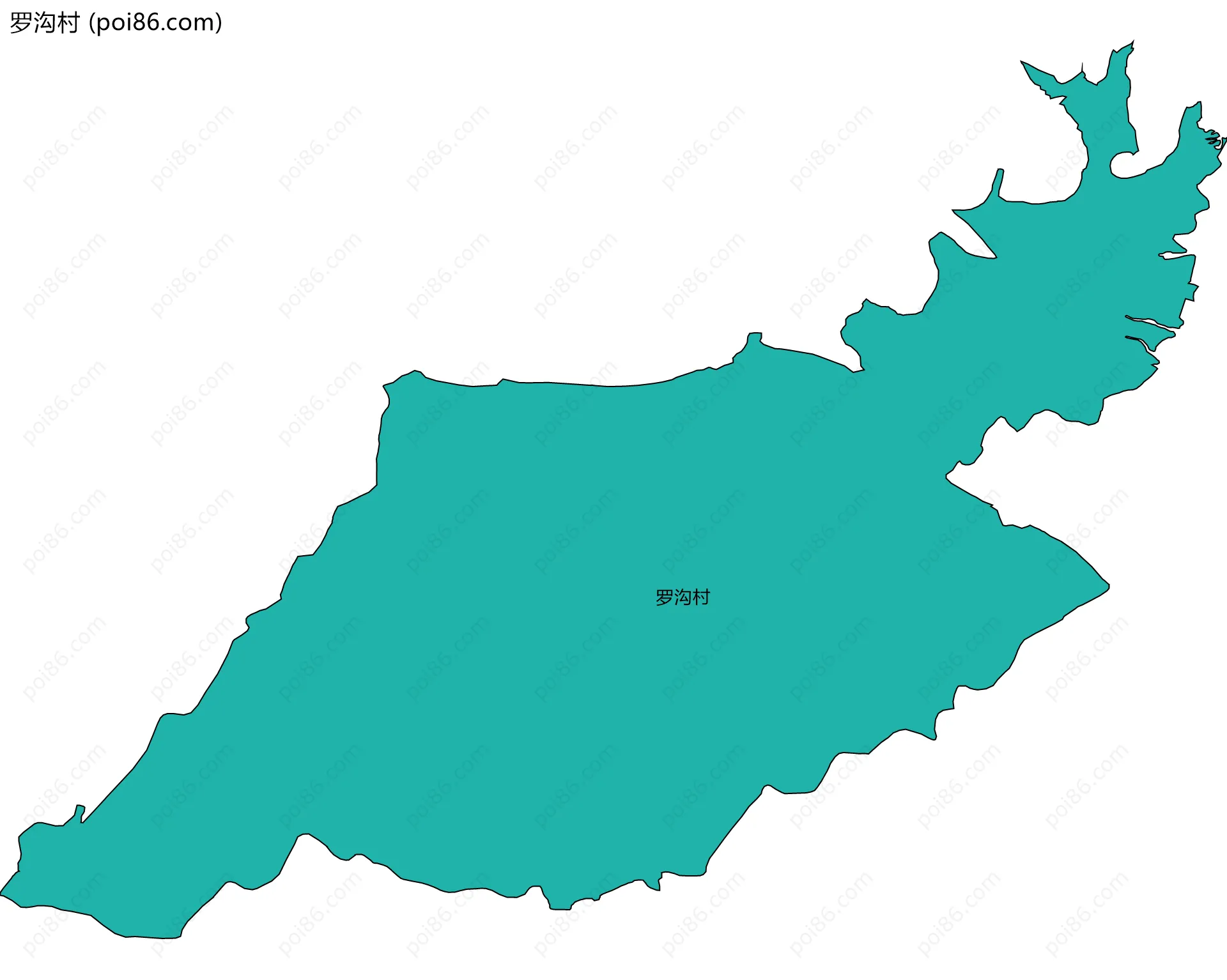 罗沟村边界地图