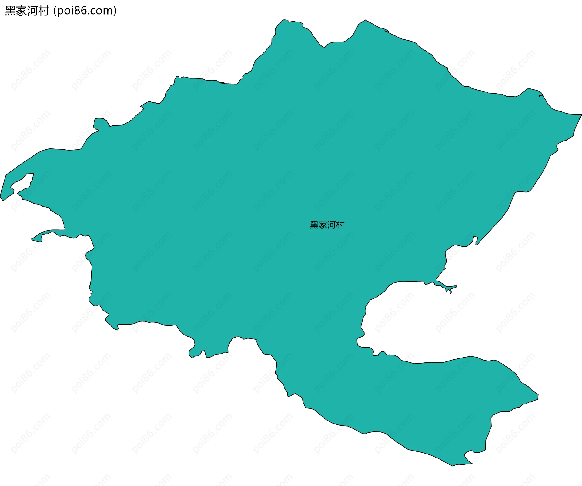 黑家河村边界地图