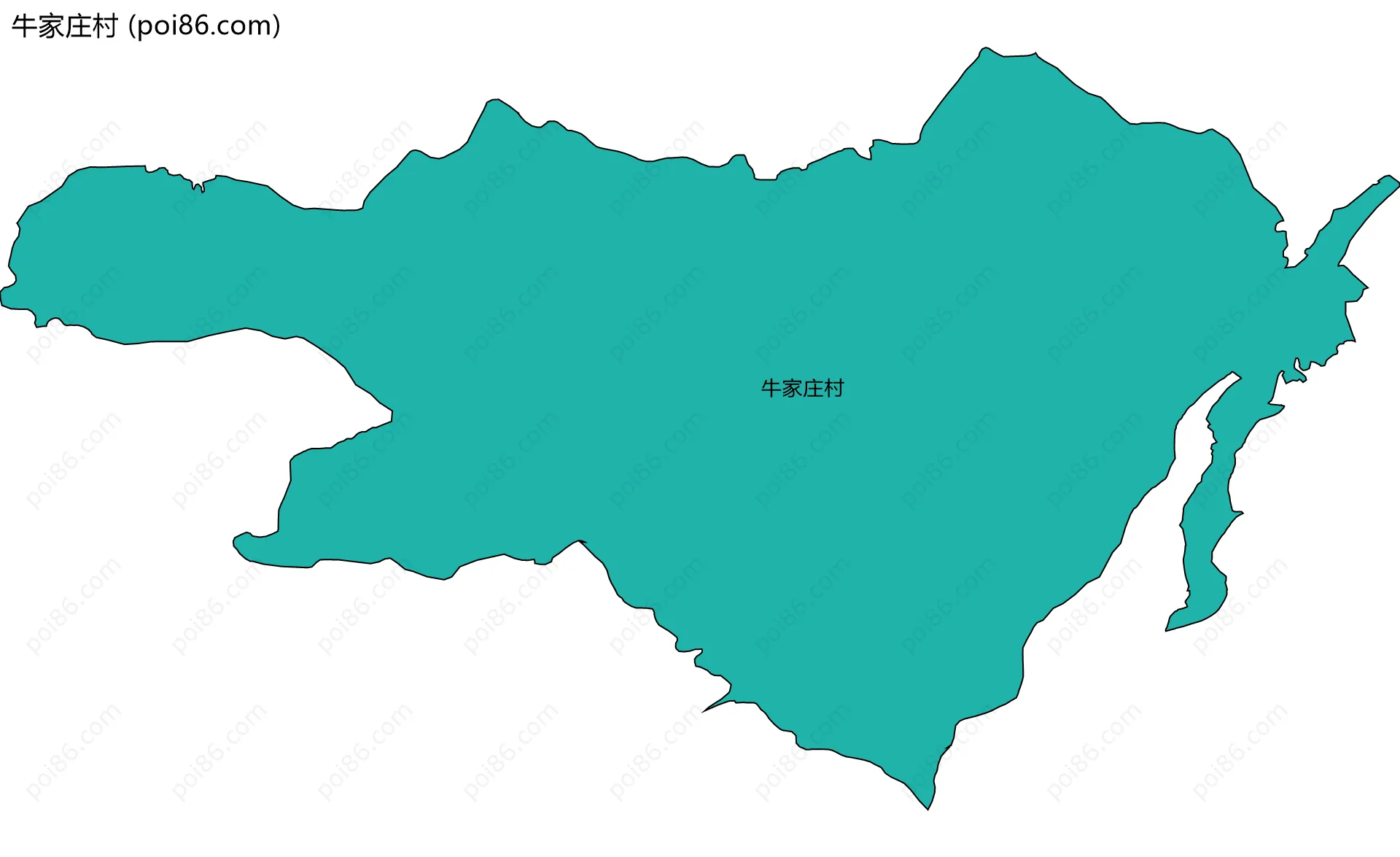 牛家庄村边界地图