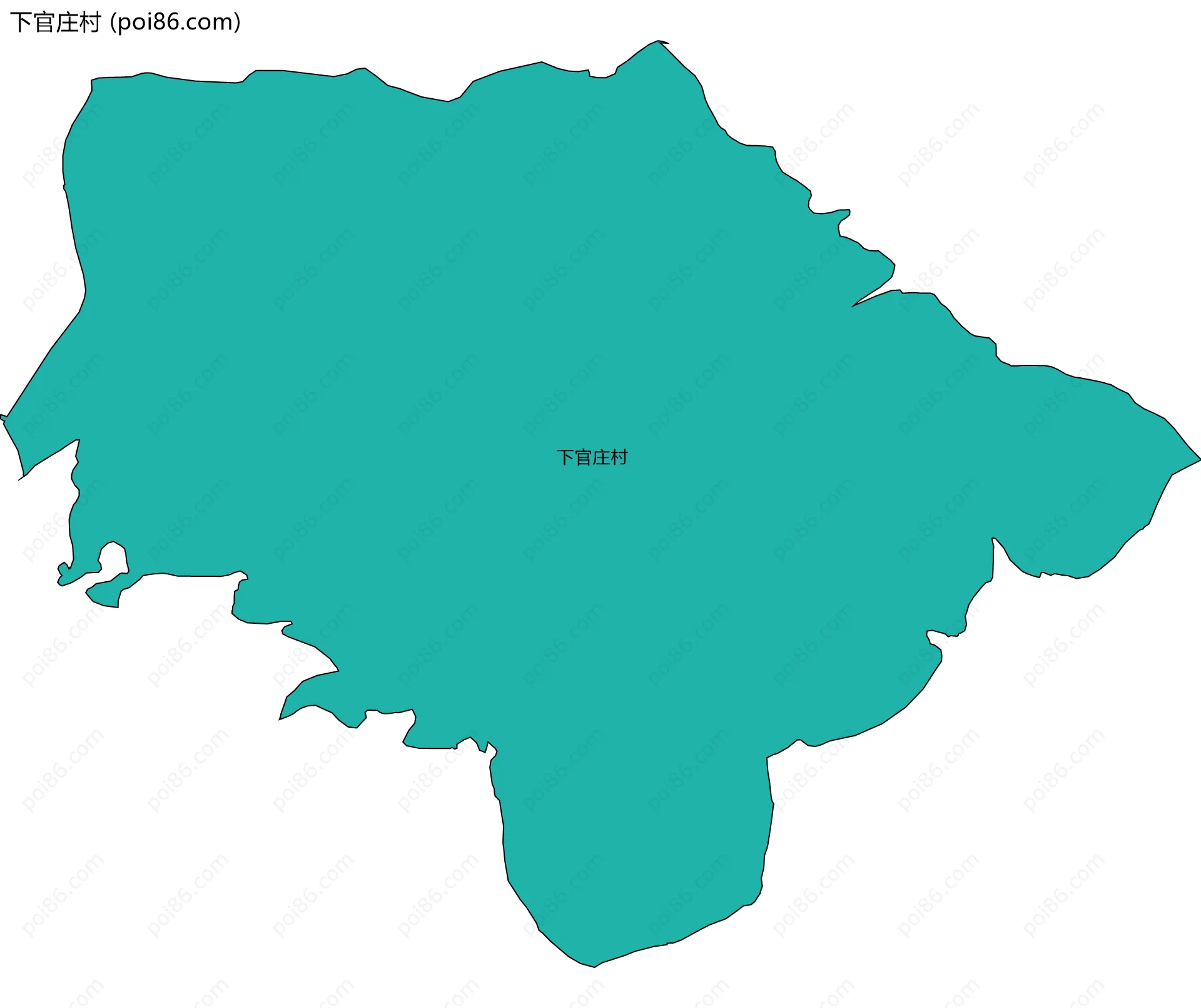 下官庄村边界地图