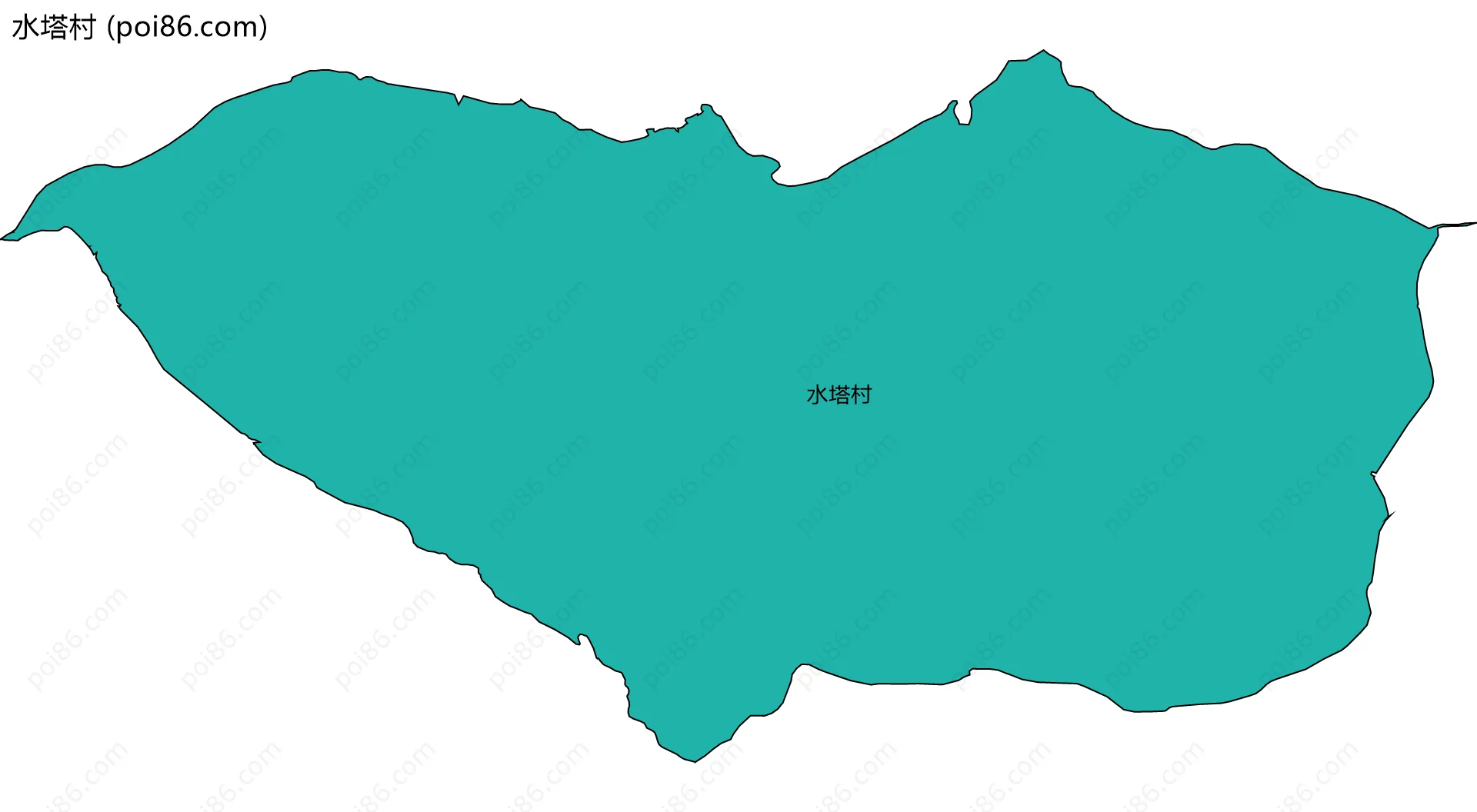 水塔村边界地图