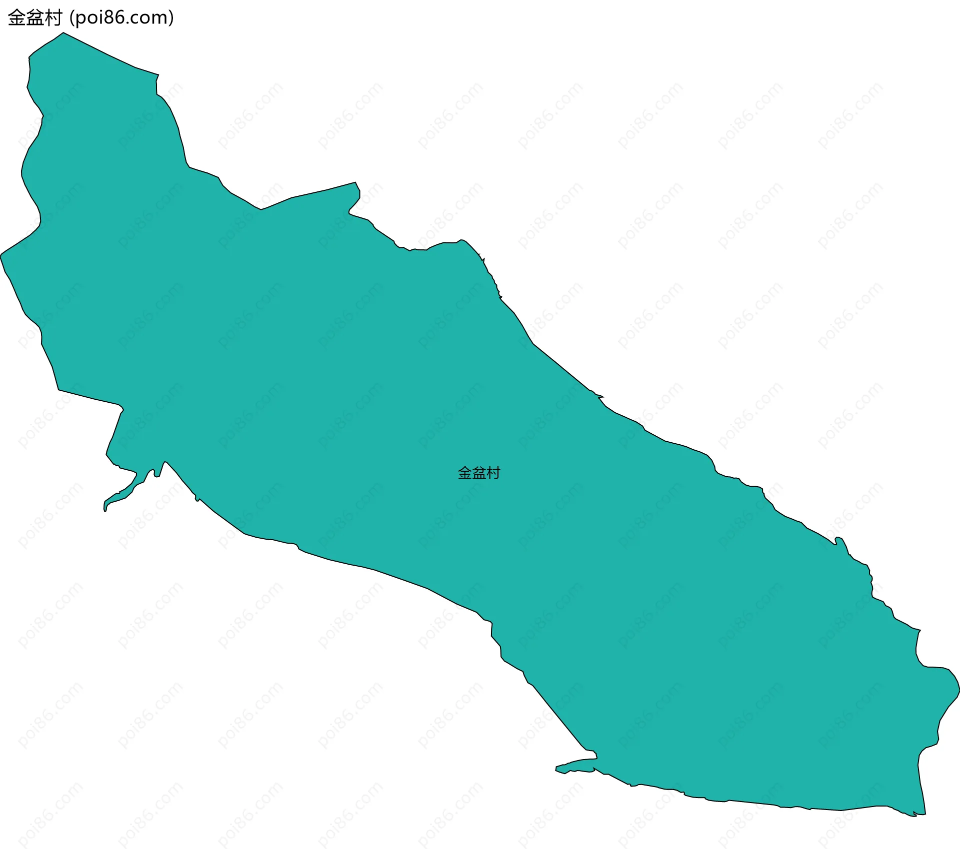 金盆村边界地图
