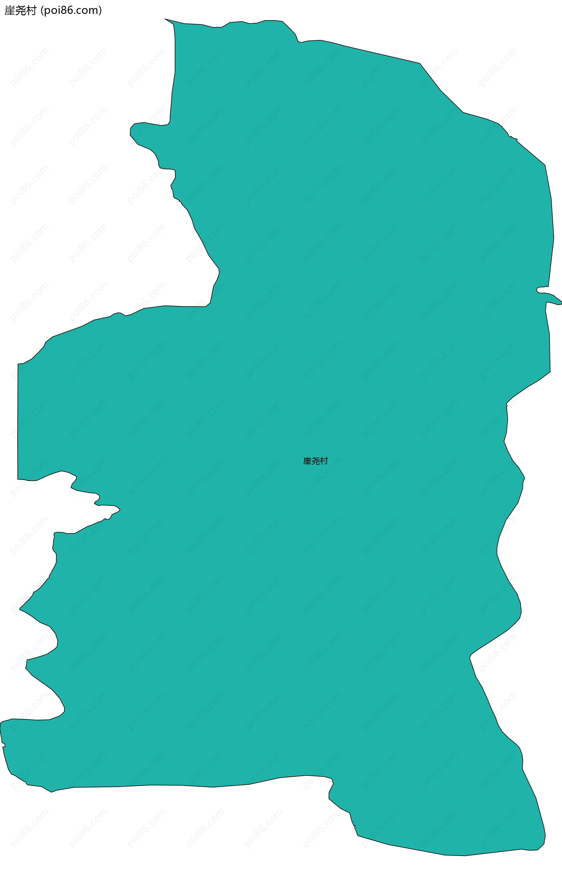 崖尧村边界地图