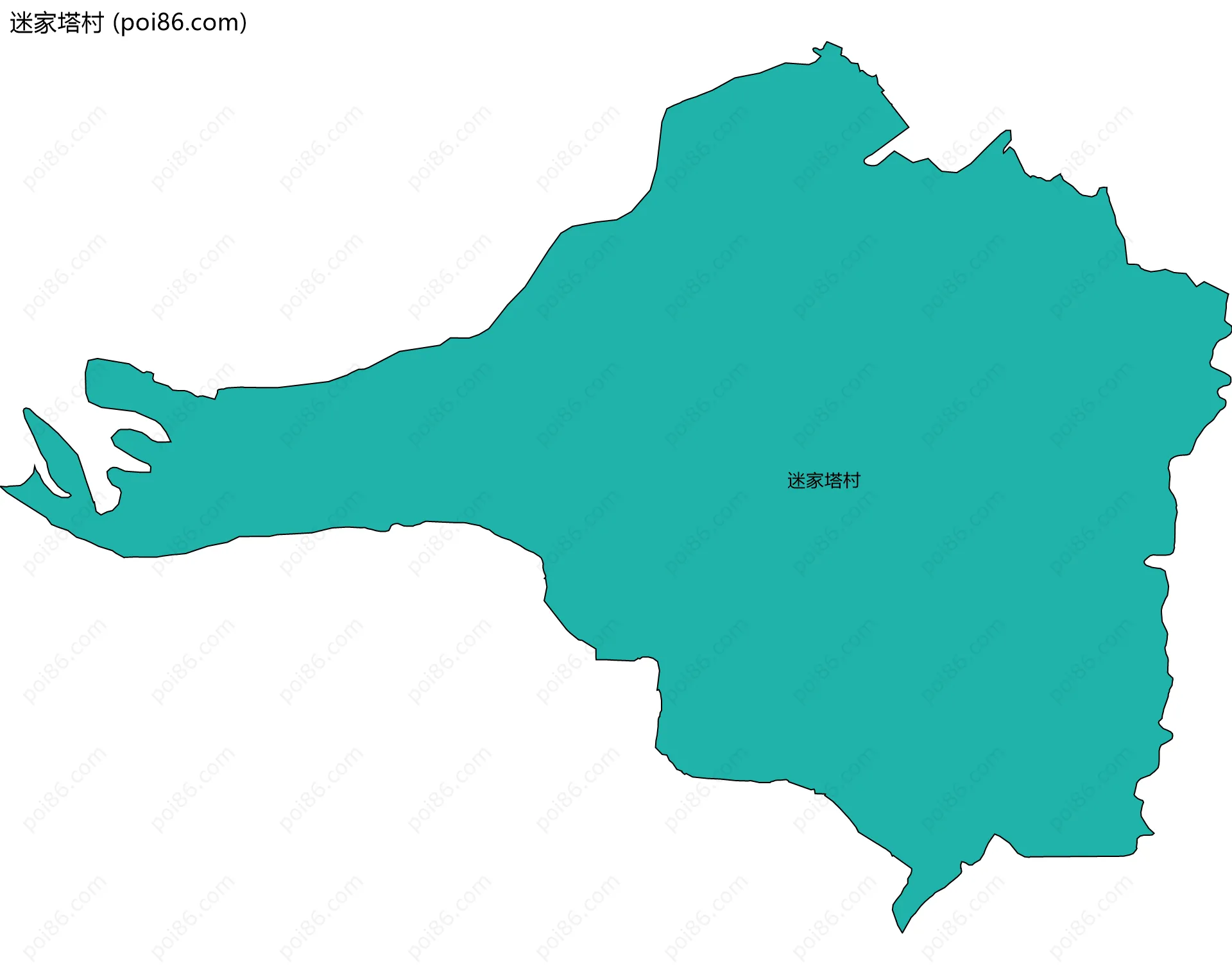 迷家塔村边界地图