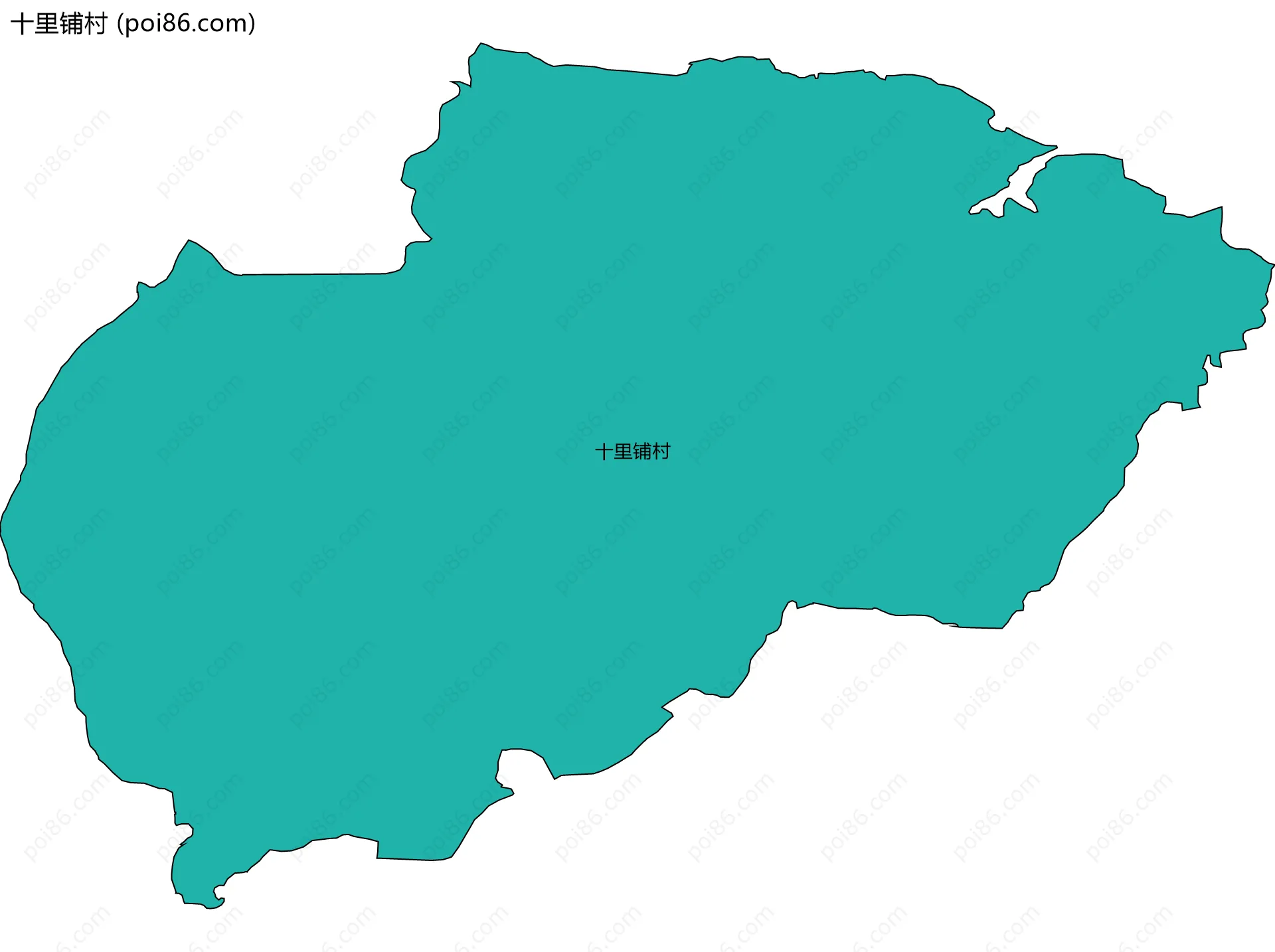 十里铺村边界地图