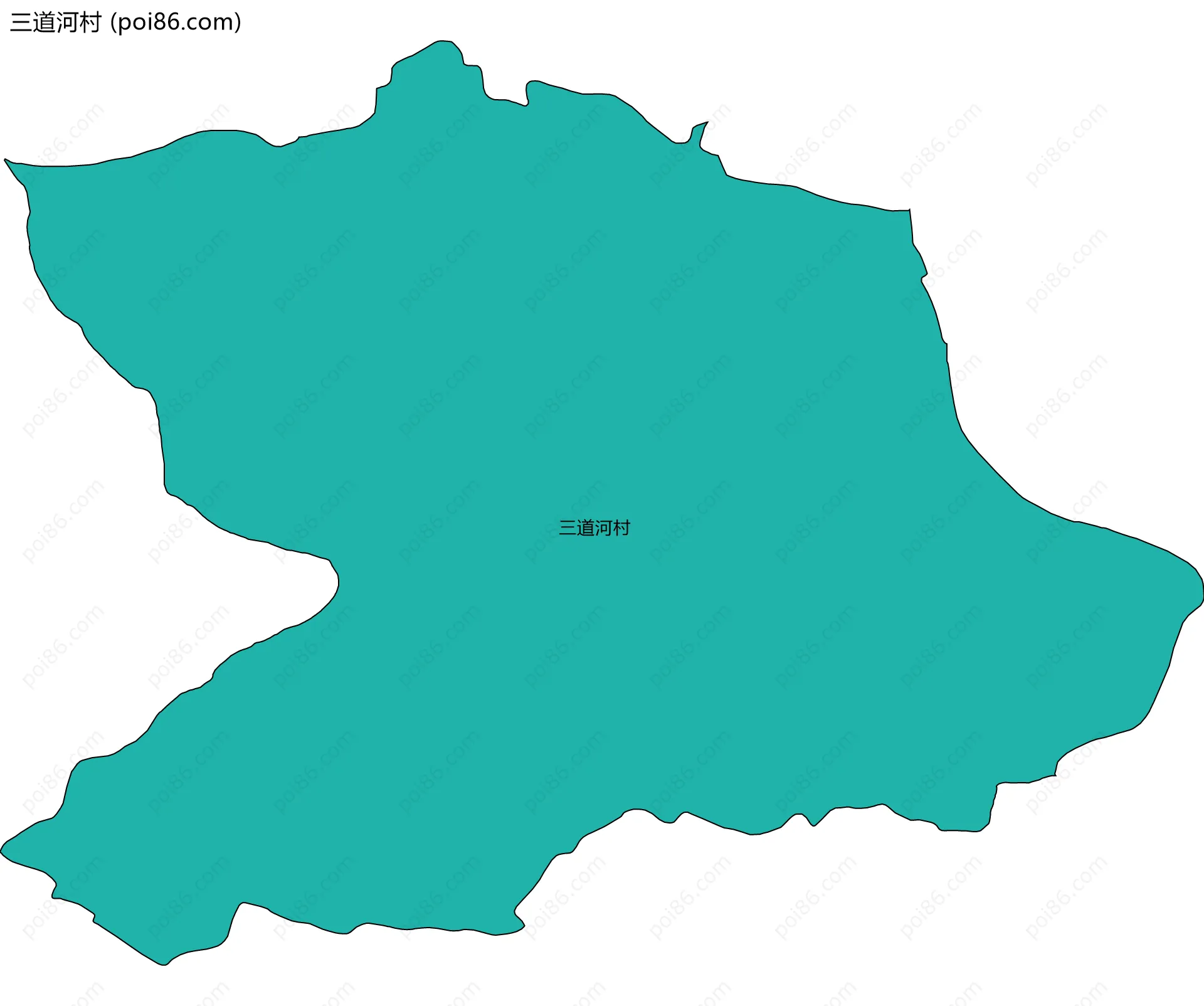 三道河村边界地图