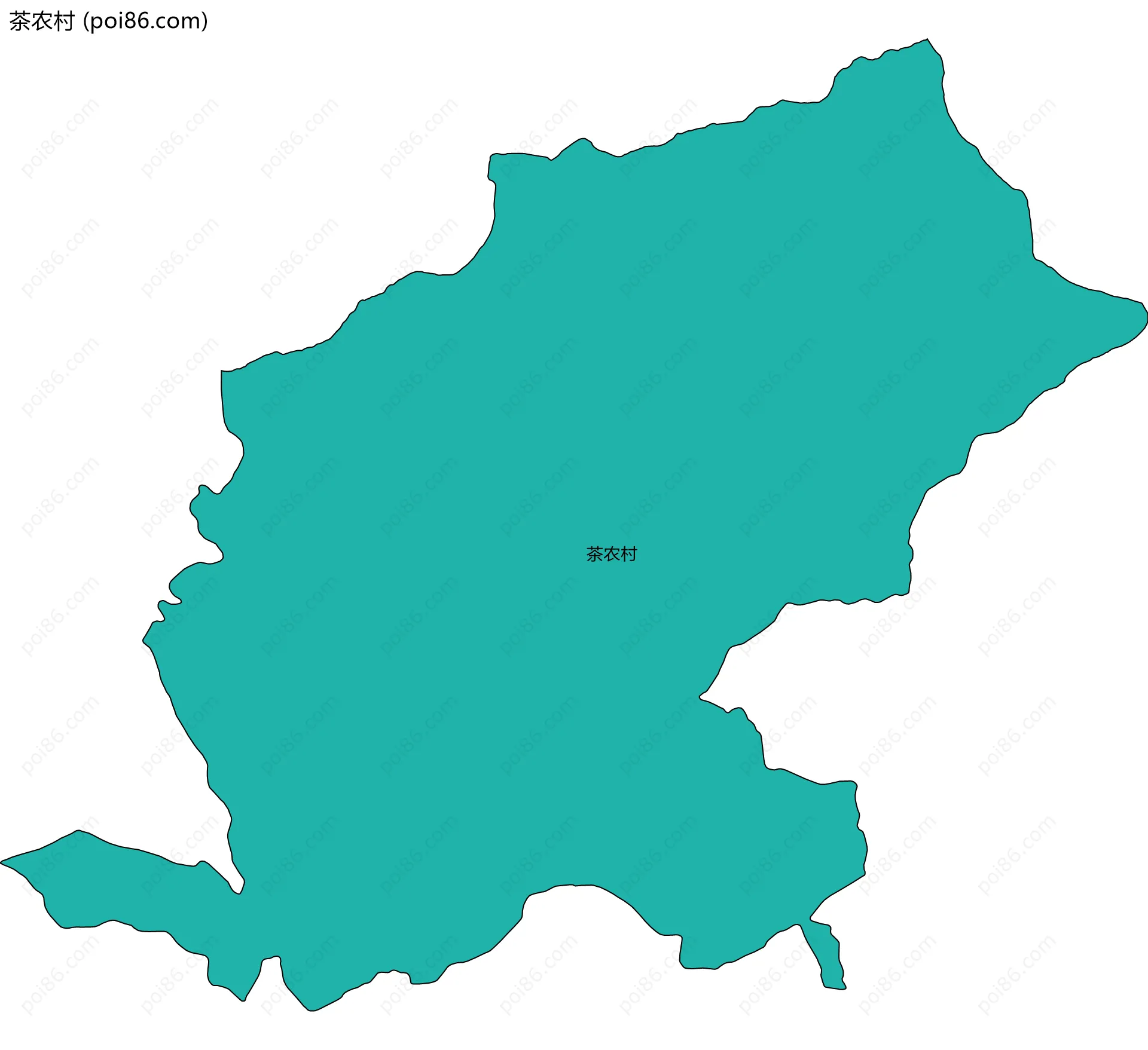 茶农村边界地图