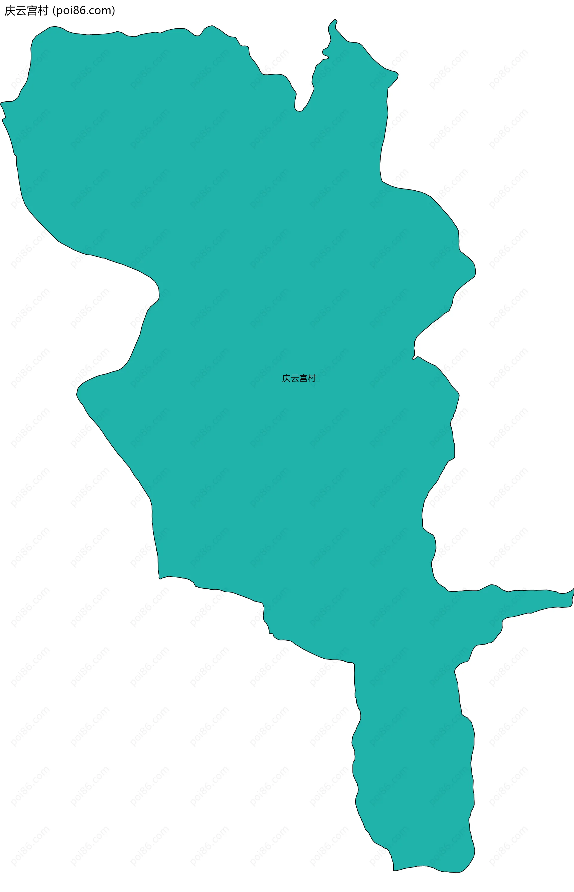 庆云宫村边界地图