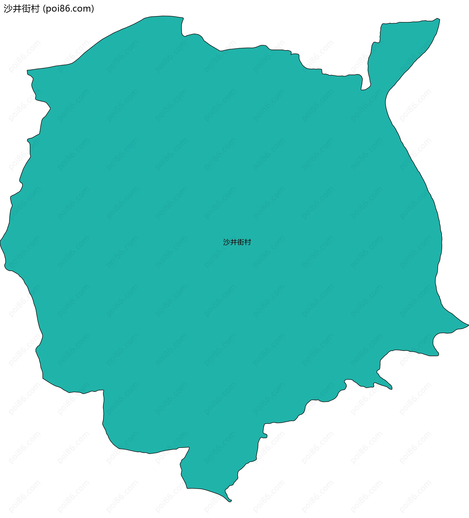 沙井街村边界地图