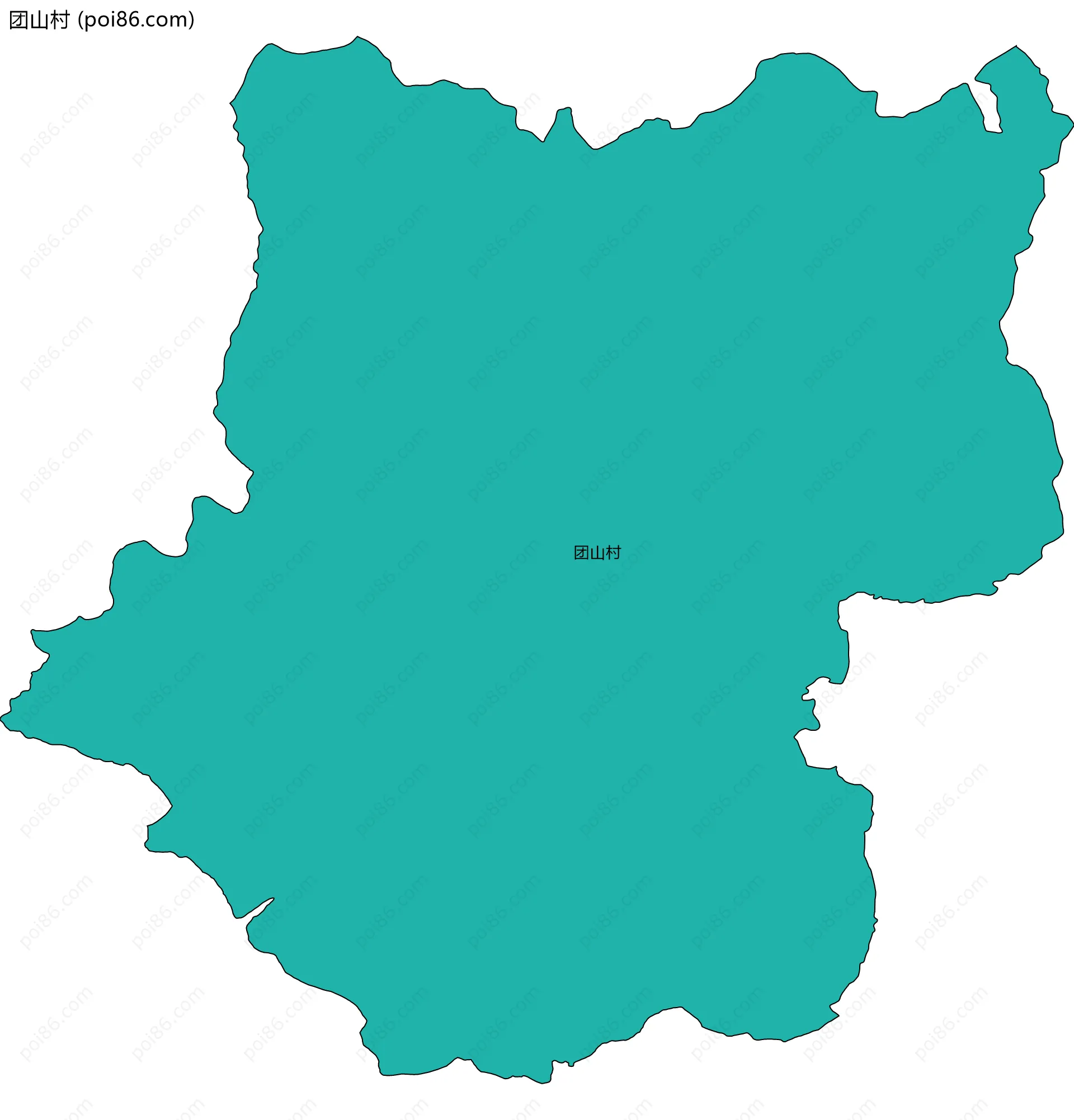 团山村边界地图