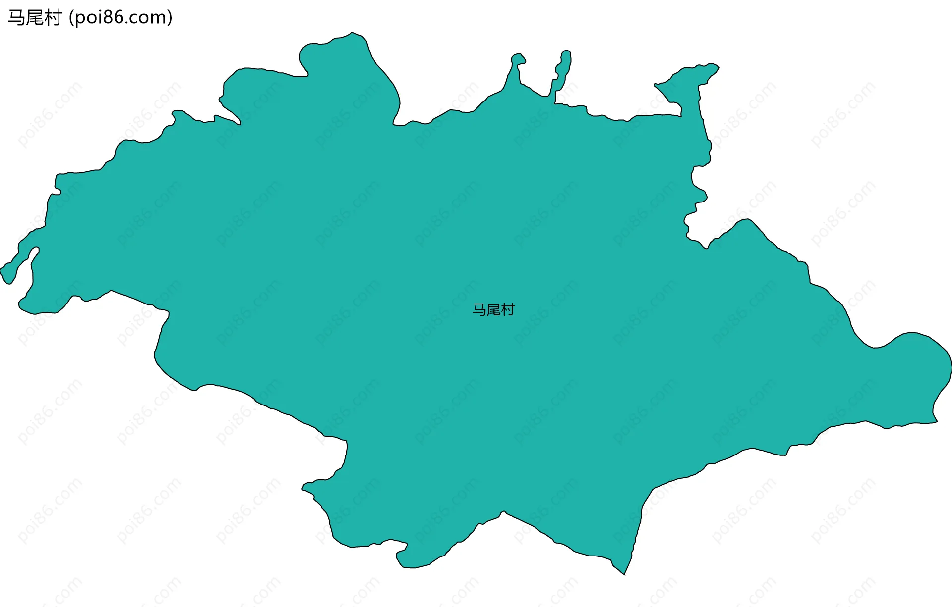 马尾村边界地图