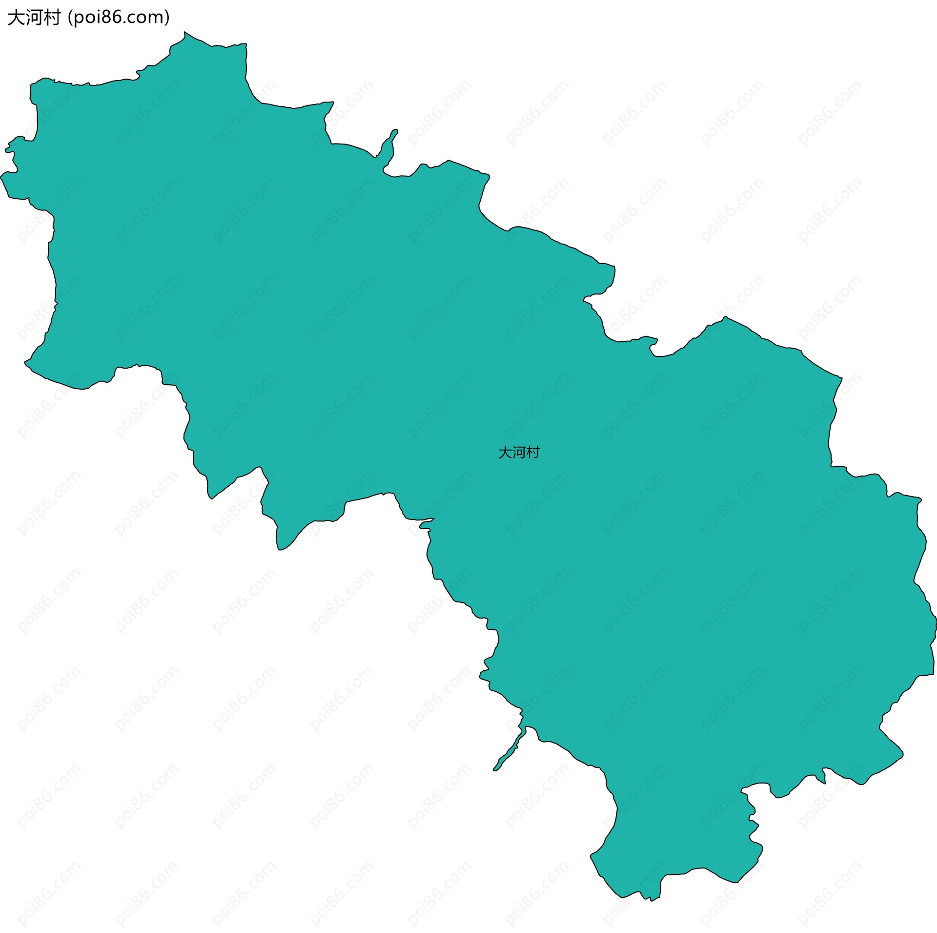 大河村边界地图
