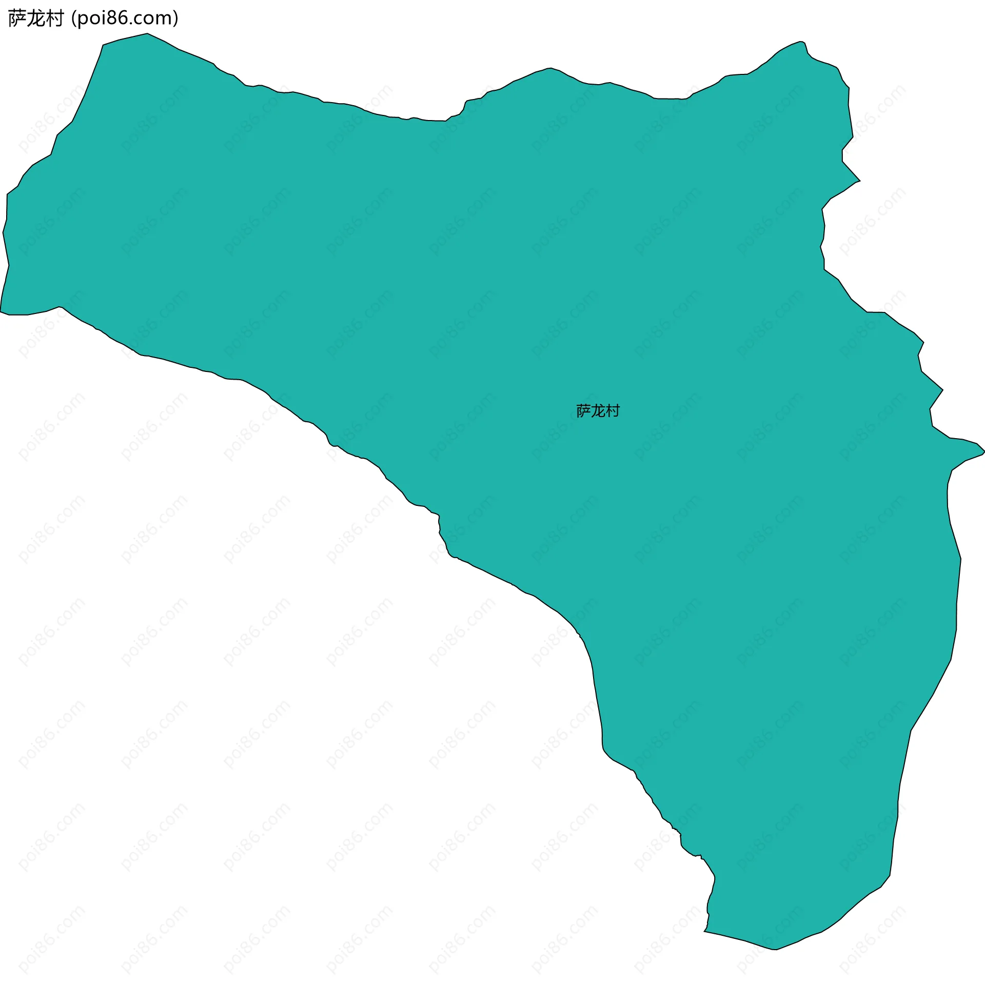 萨龙村边界地图