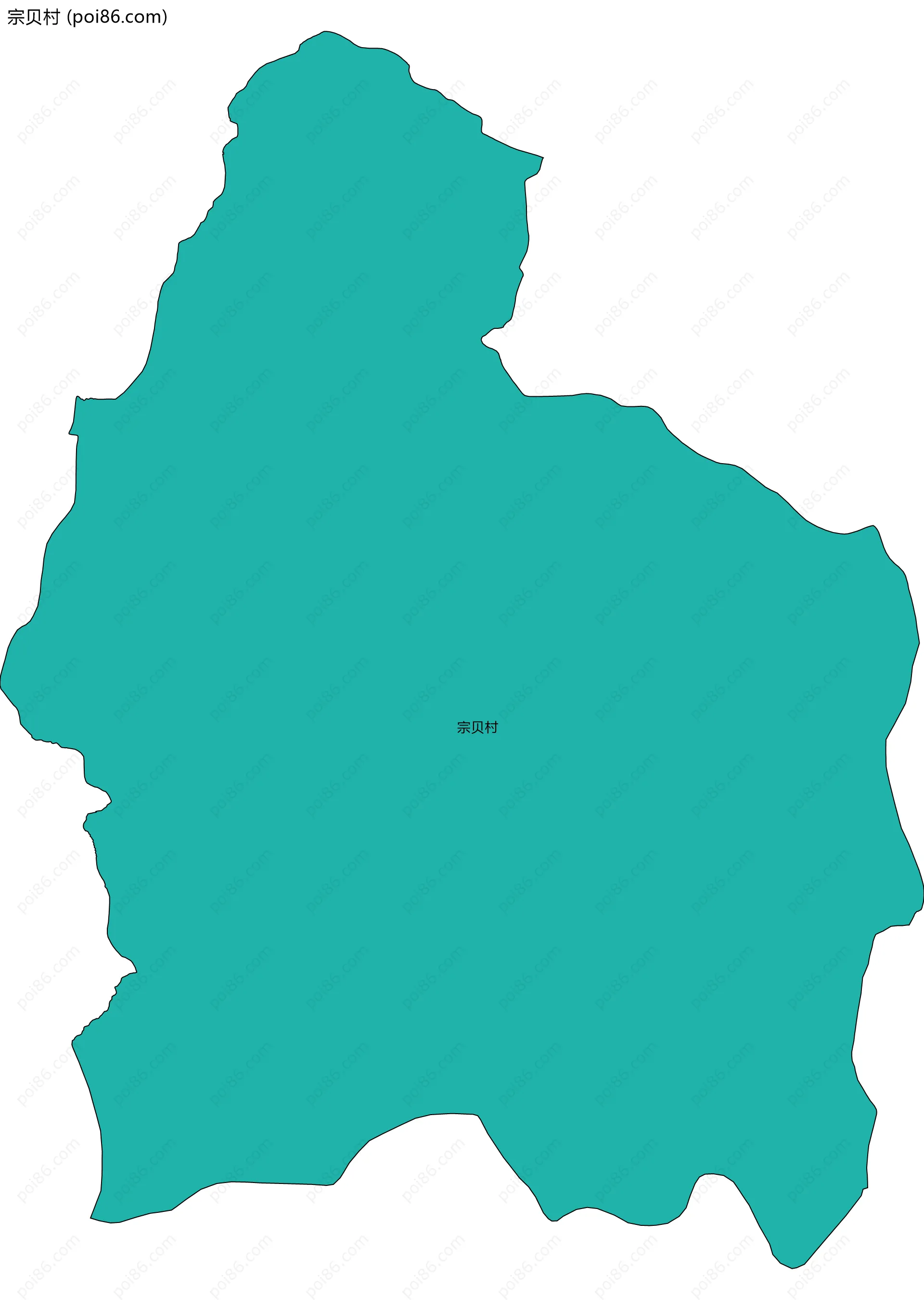 宗贝村边界地图